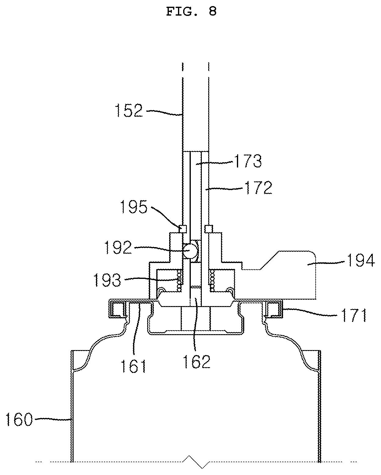 Patent US12396499 Figure 8 – Transparent mask equipped with oxygen supply means