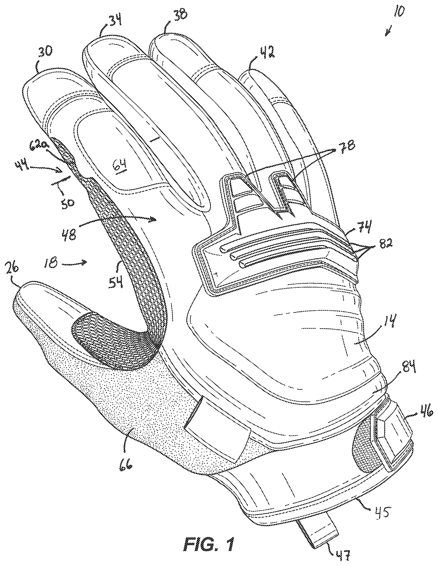 Patent US12396501 Figure 1 – Glove