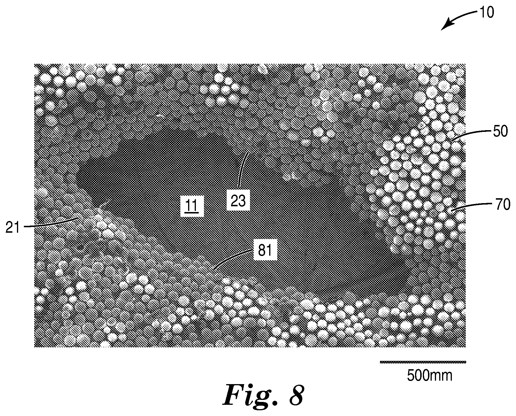 Patent US12396506 Figure 8 – Retroreflective apertured fabric and garment