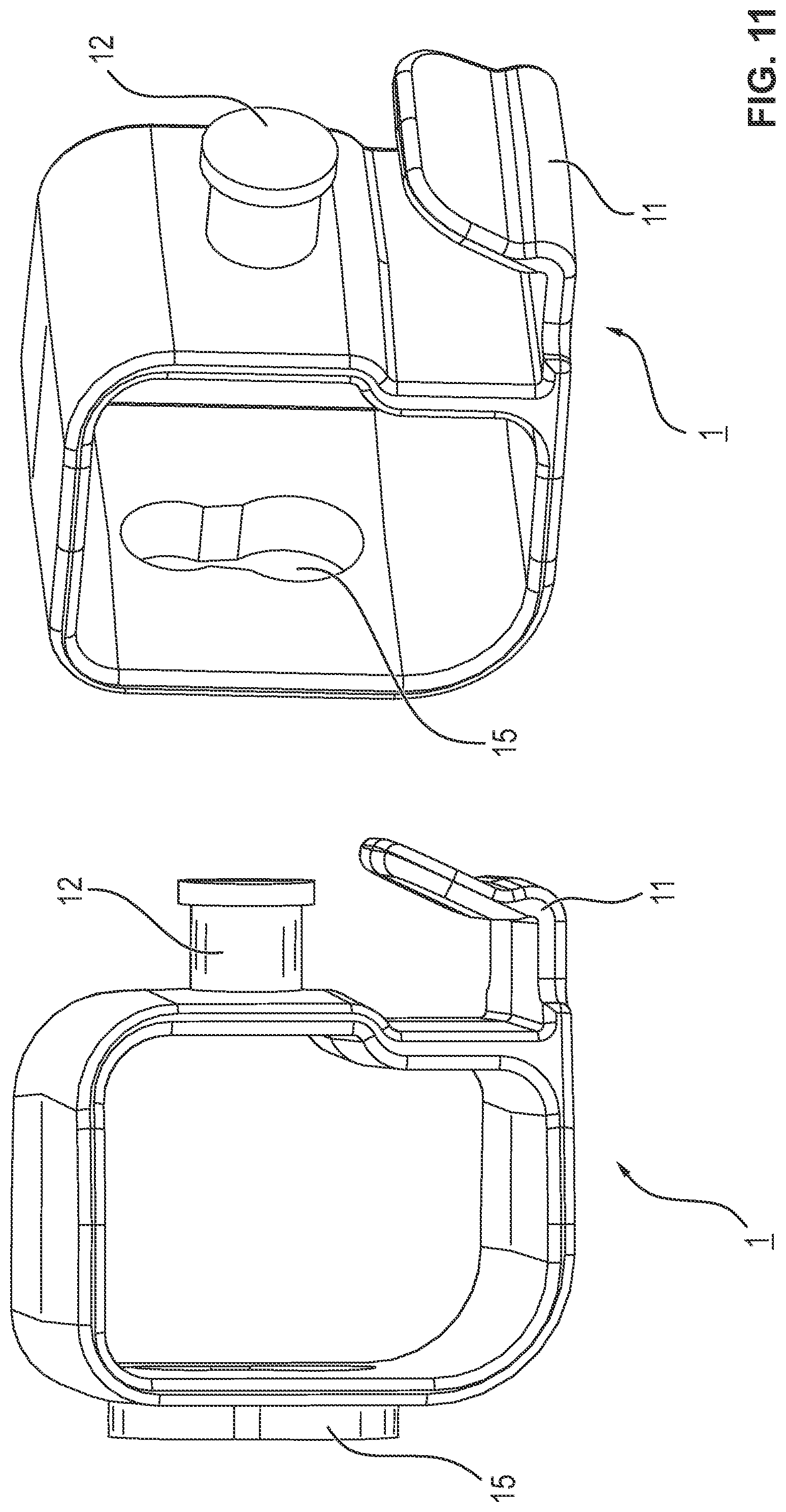 Patent US12396509 Figure 12 – Safety helmet with an intermediate piece for changing the center of gravity and arrangements with such a safety helmet and two alternative intermediate pieces