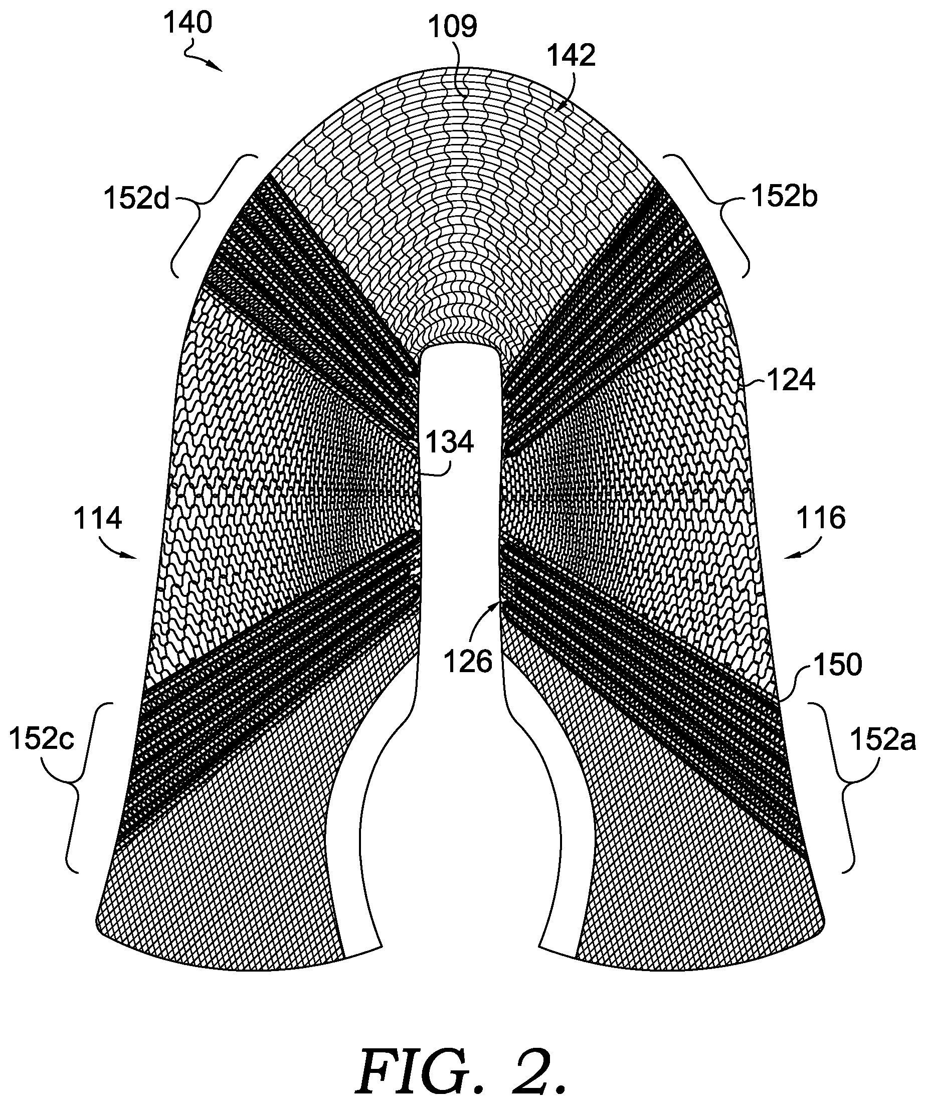 Patent US12396512 Figure 2 – Articles of footwear with knitted components and methods of manufacturing the same