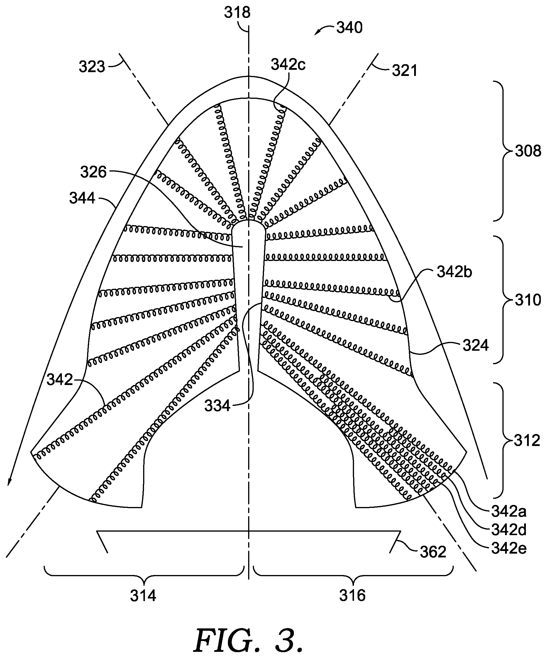 Patent US12396512 Figure 3 – Articles of footwear with knitted components and methods of manufacturing the same