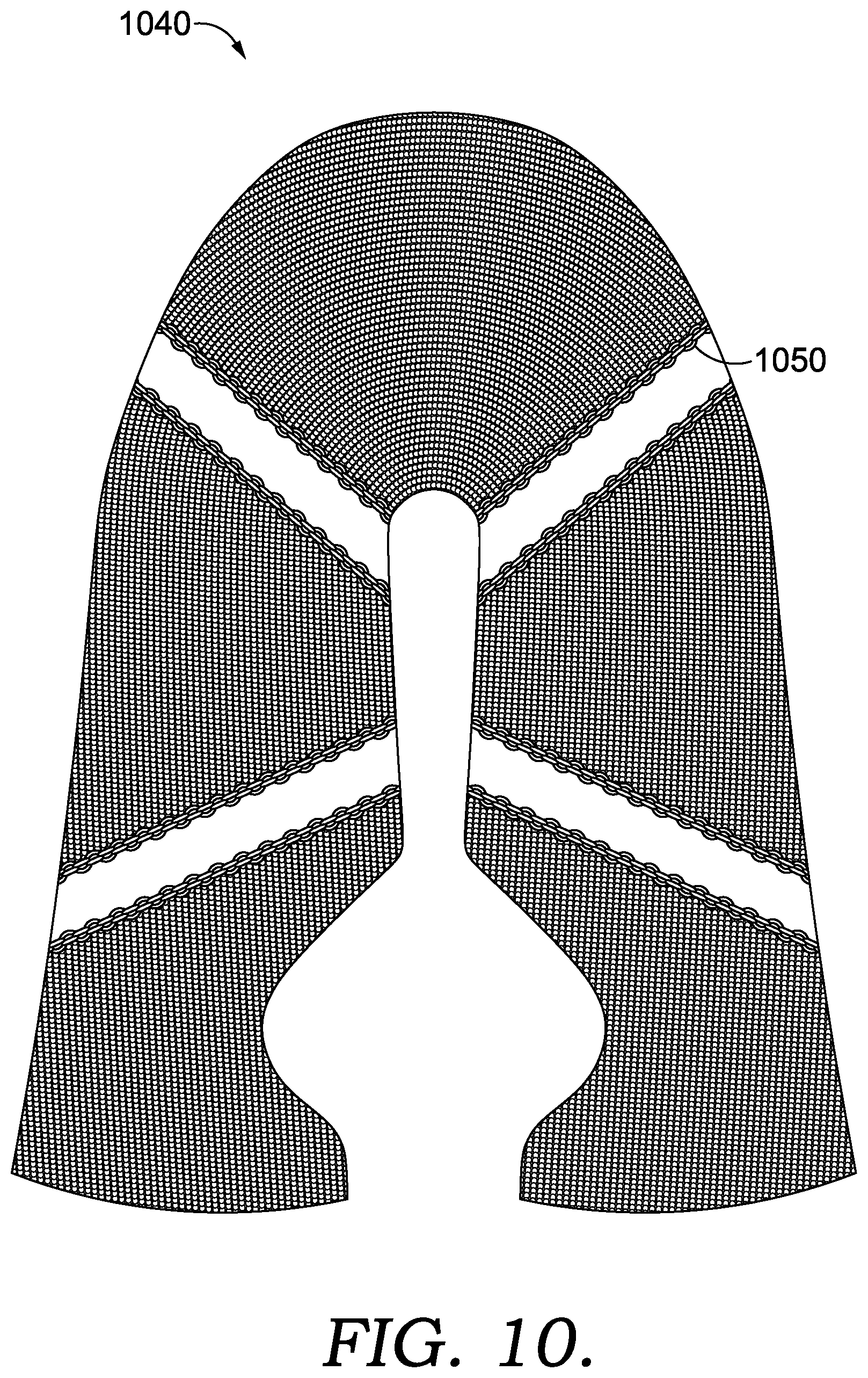 Patent US12396512 Figure 10 – Articles of footwear with knitted components and methods of manufacturing the same