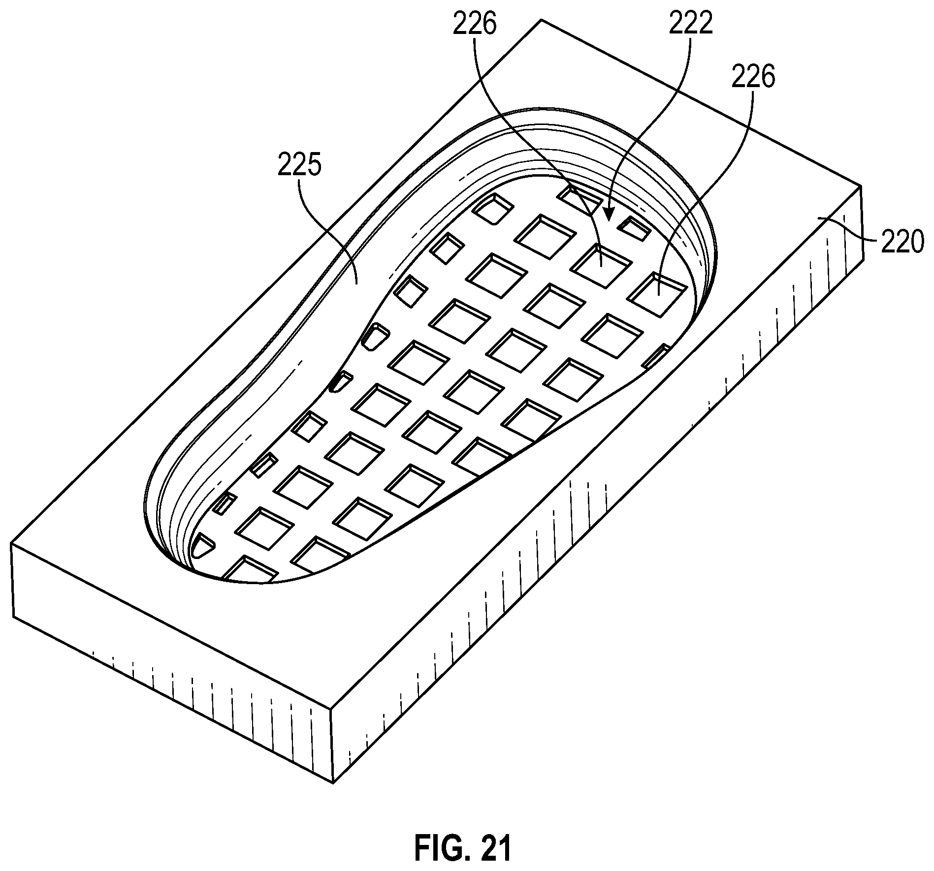 Patent US12396513 Figure 16 – Article of footwear with integrally-knitted upper and sole including grip yarn and method of manufacturing