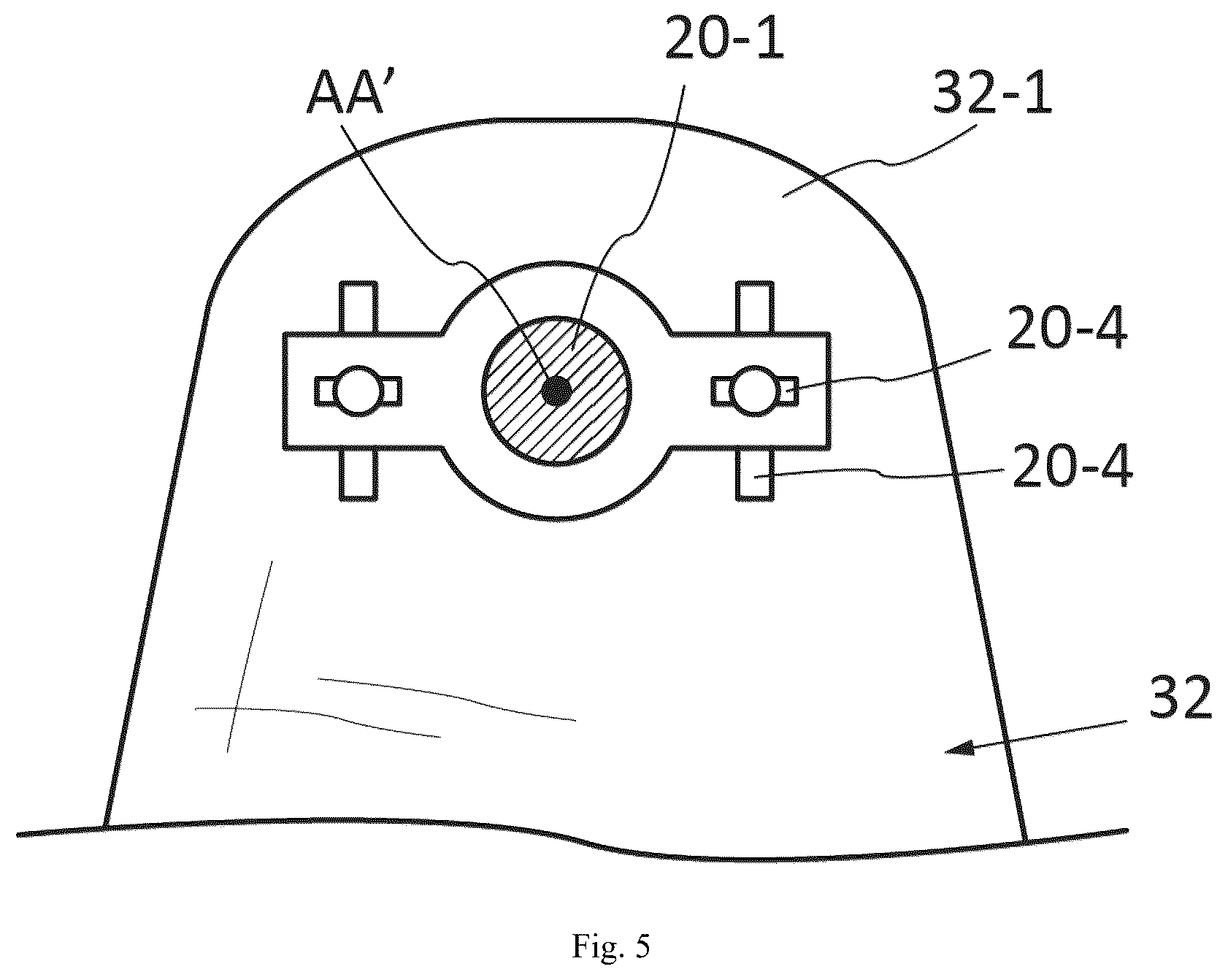 Patent US12396514 Figure 5 – Device for connecting the lower leg of a skier to a ski binding, and footwear assembly incorporating said device