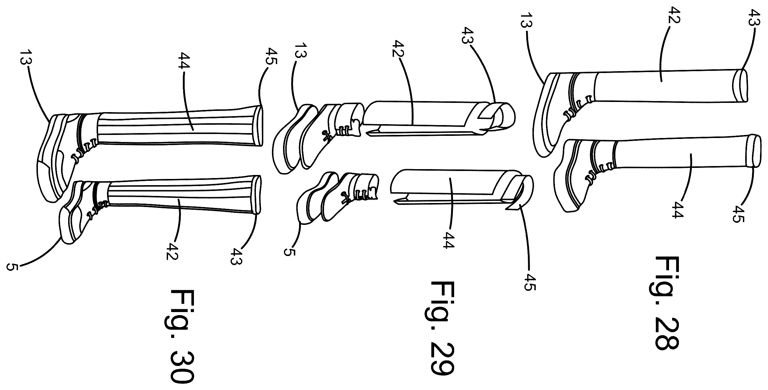 Patent US12396516 Figure 10 – Modular system for composing footwear assembled by combining at least two interchangeable modules connected in a removable way by connecting means