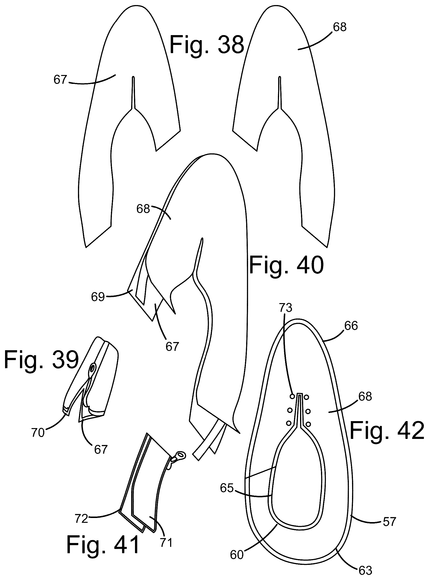 Patent US12396516 Figure 14 – Modular system for composing footwear assembled by combining at least two interchangeable modules connected in a removable way by connecting means