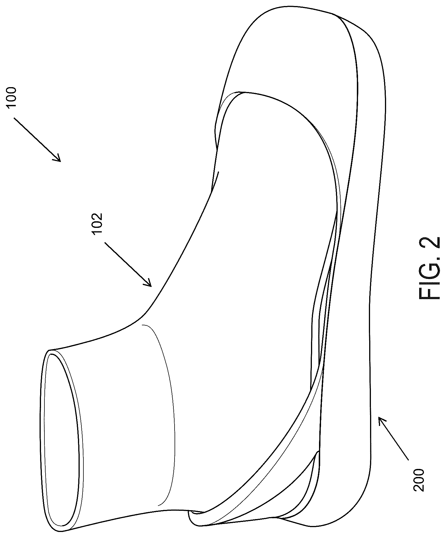 Patent US12396517 Figure 2 – Modular footwear and methods of use thereof