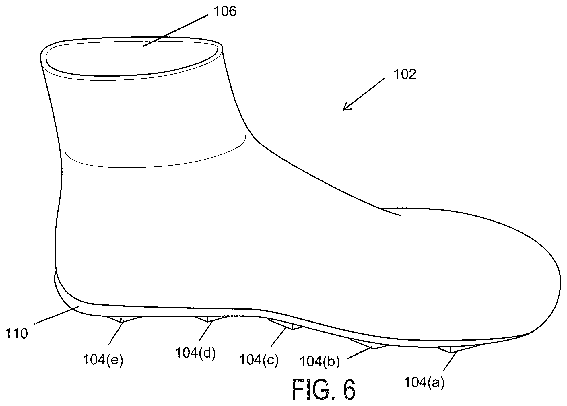 Patent US12396517 Figure 6 – Modular footwear and methods of use thereof