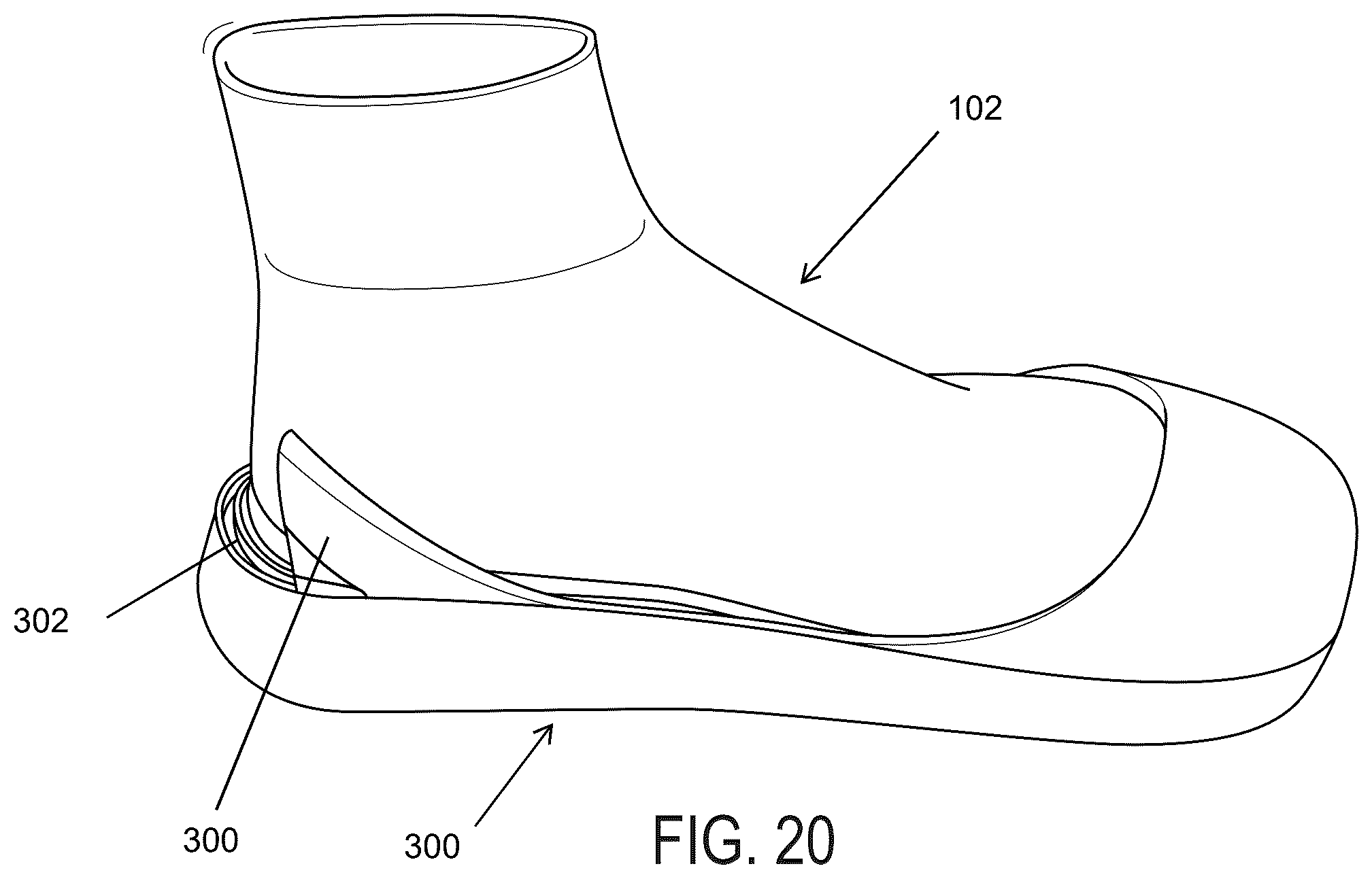 Patent US12396517 Figure 20 – Modular footwear and methods of use thereof