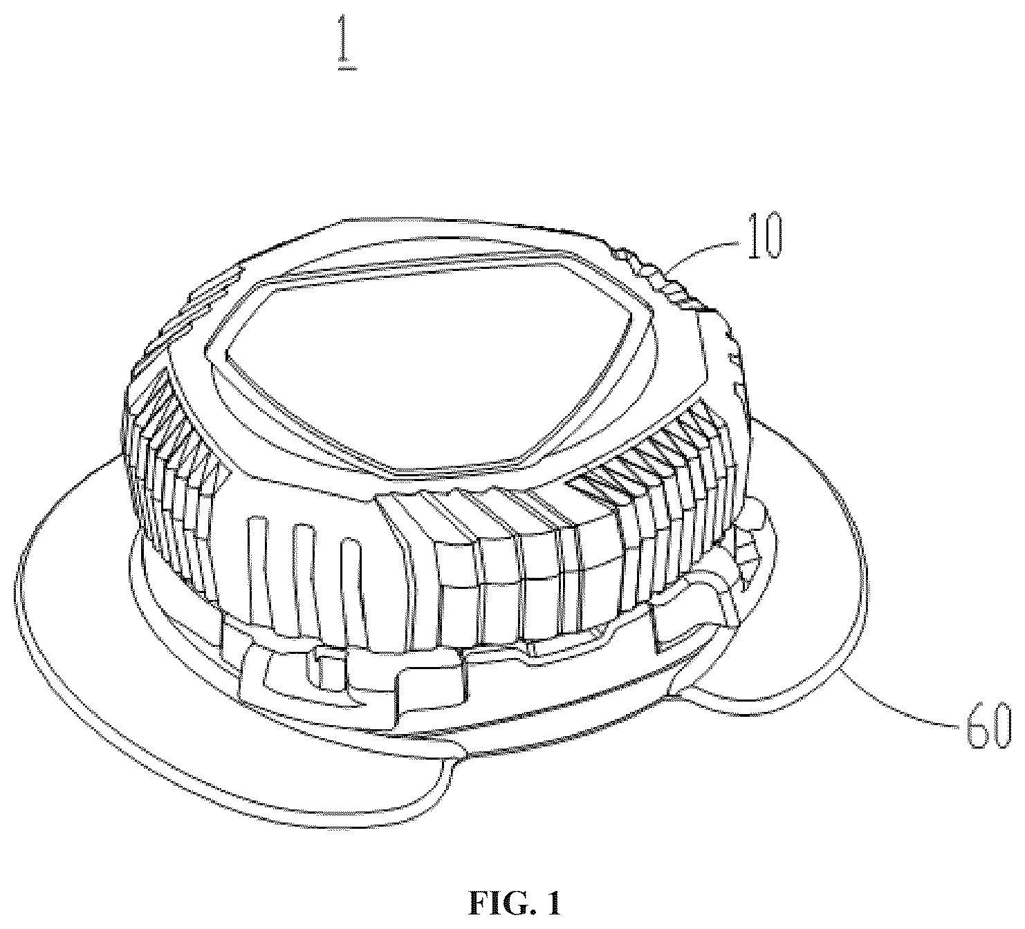 Patent US12396519 Figure 1 – Pawl disc, lace tightening and loosening device, wearable clothing, and storage device