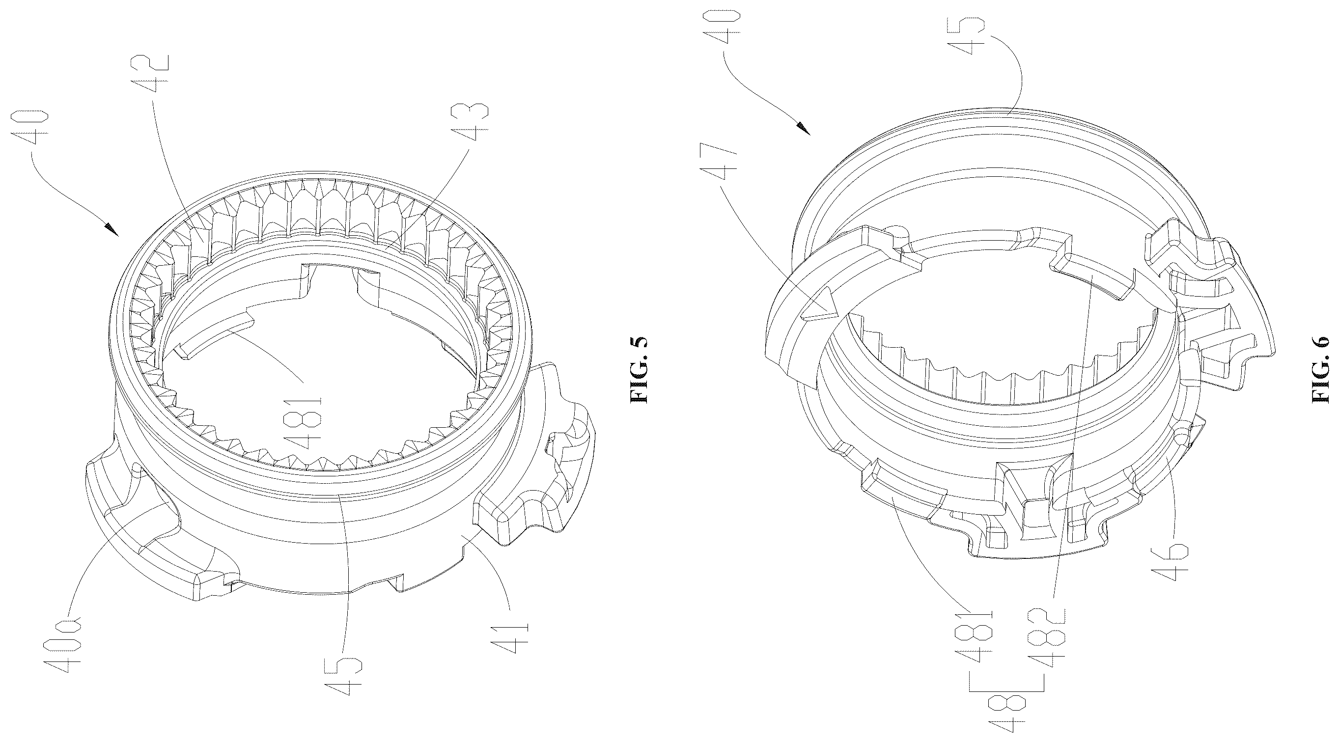 Patent US12396519 Figure 5 – Pawl disc, lace tightening and loosening device, wearable clothing, and storage device
