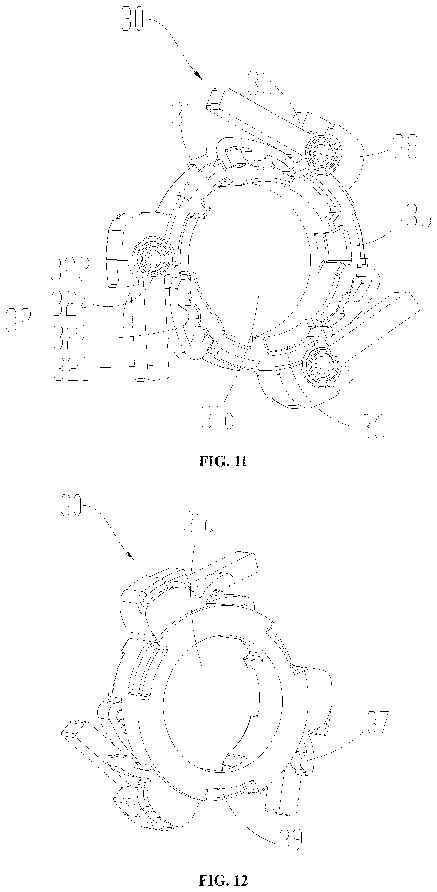 Patent US12396519 Figure 8 – Pawl disc, lace tightening and loosening device, wearable clothing, and storage device