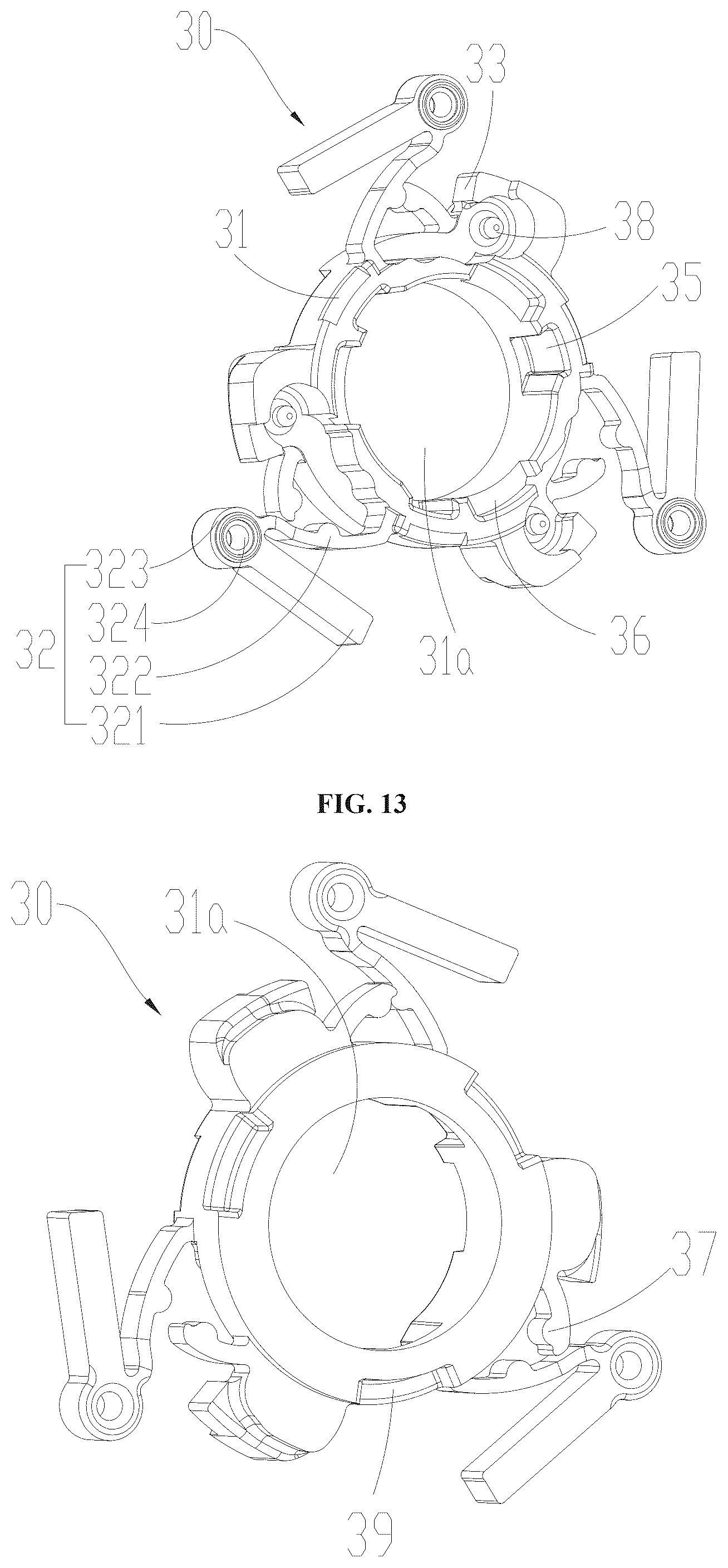 Patent US12396519 Figure 9 – Pawl disc, lace tightening and loosening device, wearable clothing, and storage device