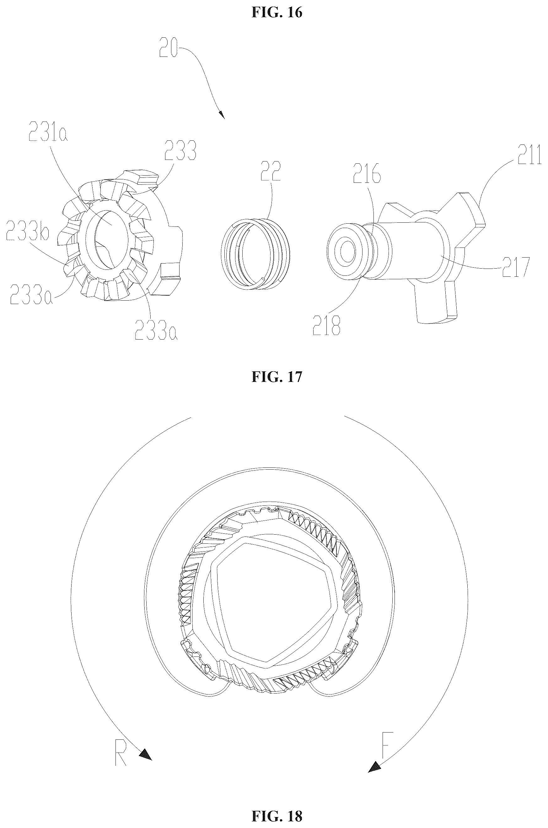 Patent US12396519 Figure 11 – Pawl disc, lace tightening and loosening device, wearable clothing, and storage device