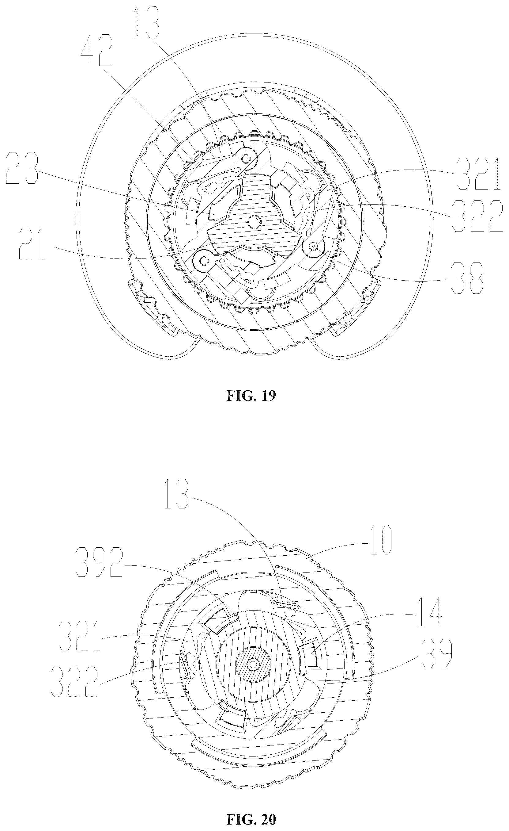 Patent US12396519 Figure 12 – Pawl disc, lace tightening and loosening device, wearable clothing, and storage device