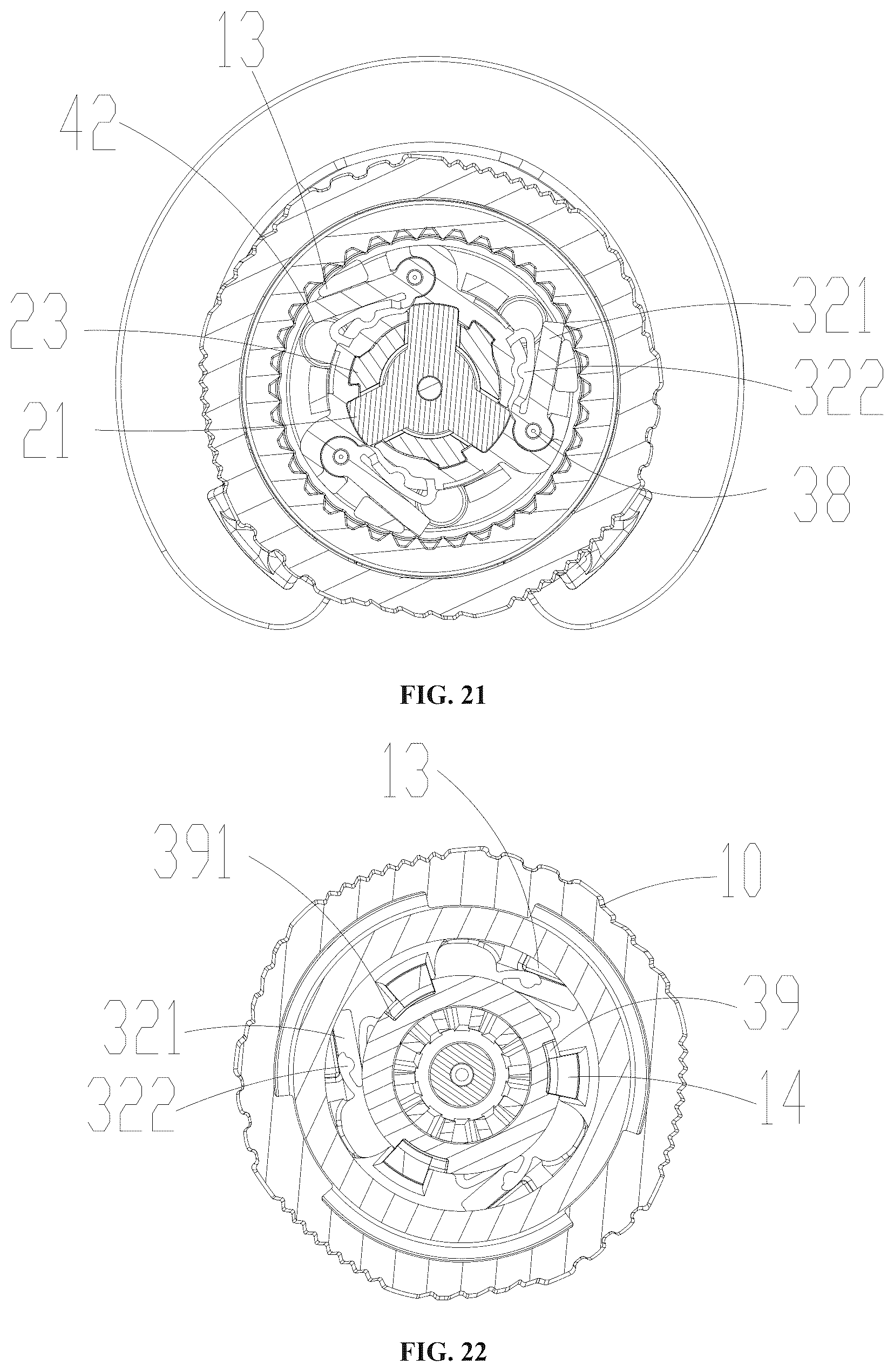 Patent US12396519 Figure 13 – Pawl disc, lace tightening and loosening device, wearable clothing, and storage device