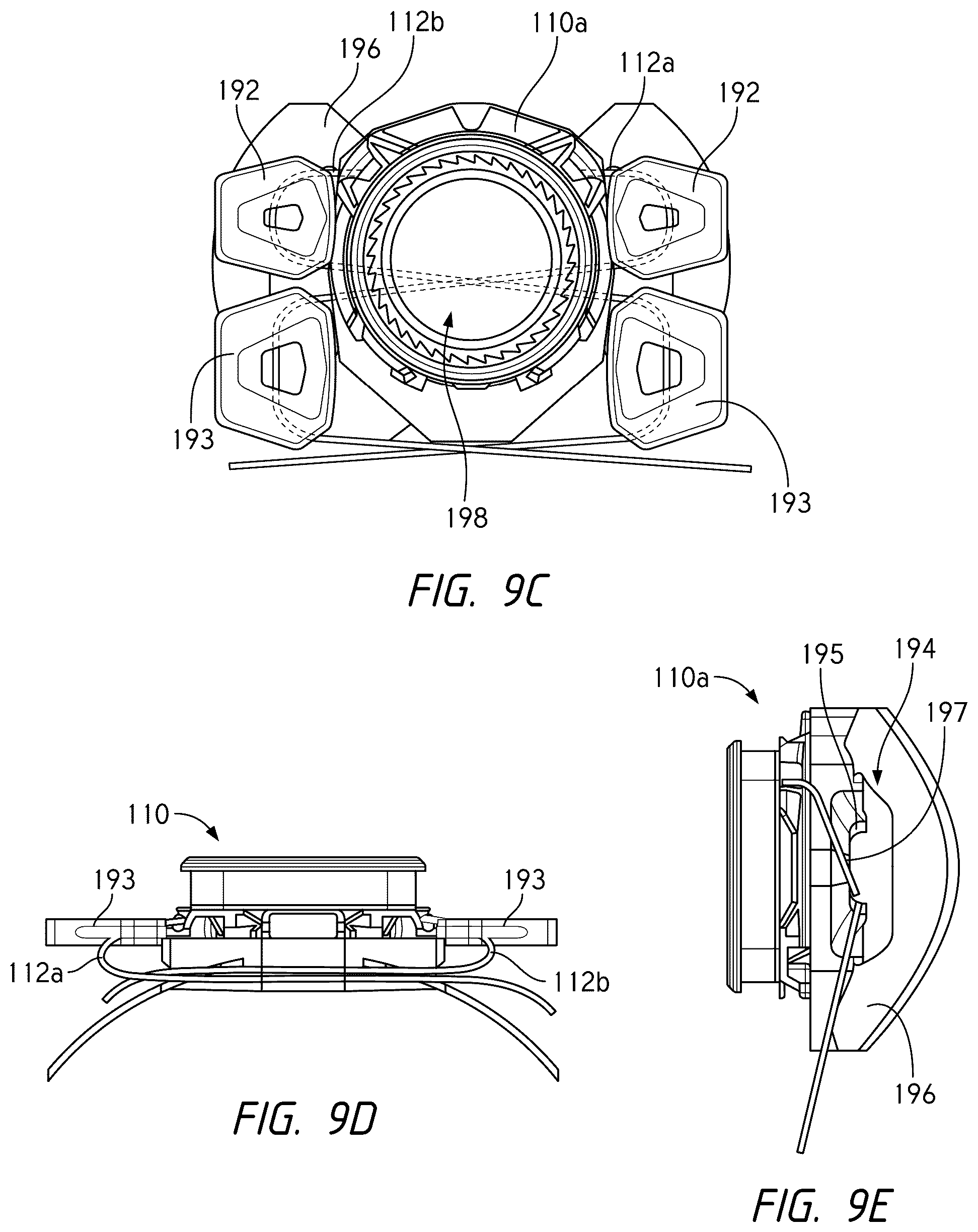 Patent US12396520 Figure 18 – Configurations for footwear employing reel based closure systems