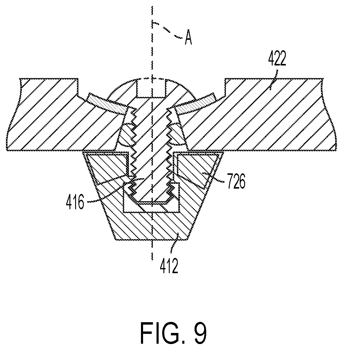 Patent US12396523 Figure 5 – Deflectable cleat system for footwear