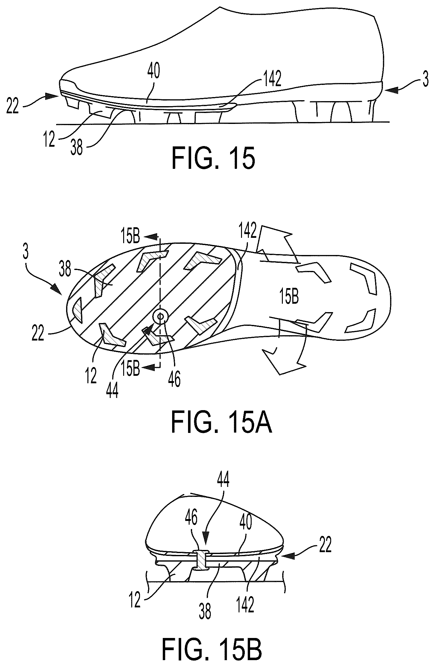Patent US12396523 Figure 11 – Deflectable cleat system for footwear