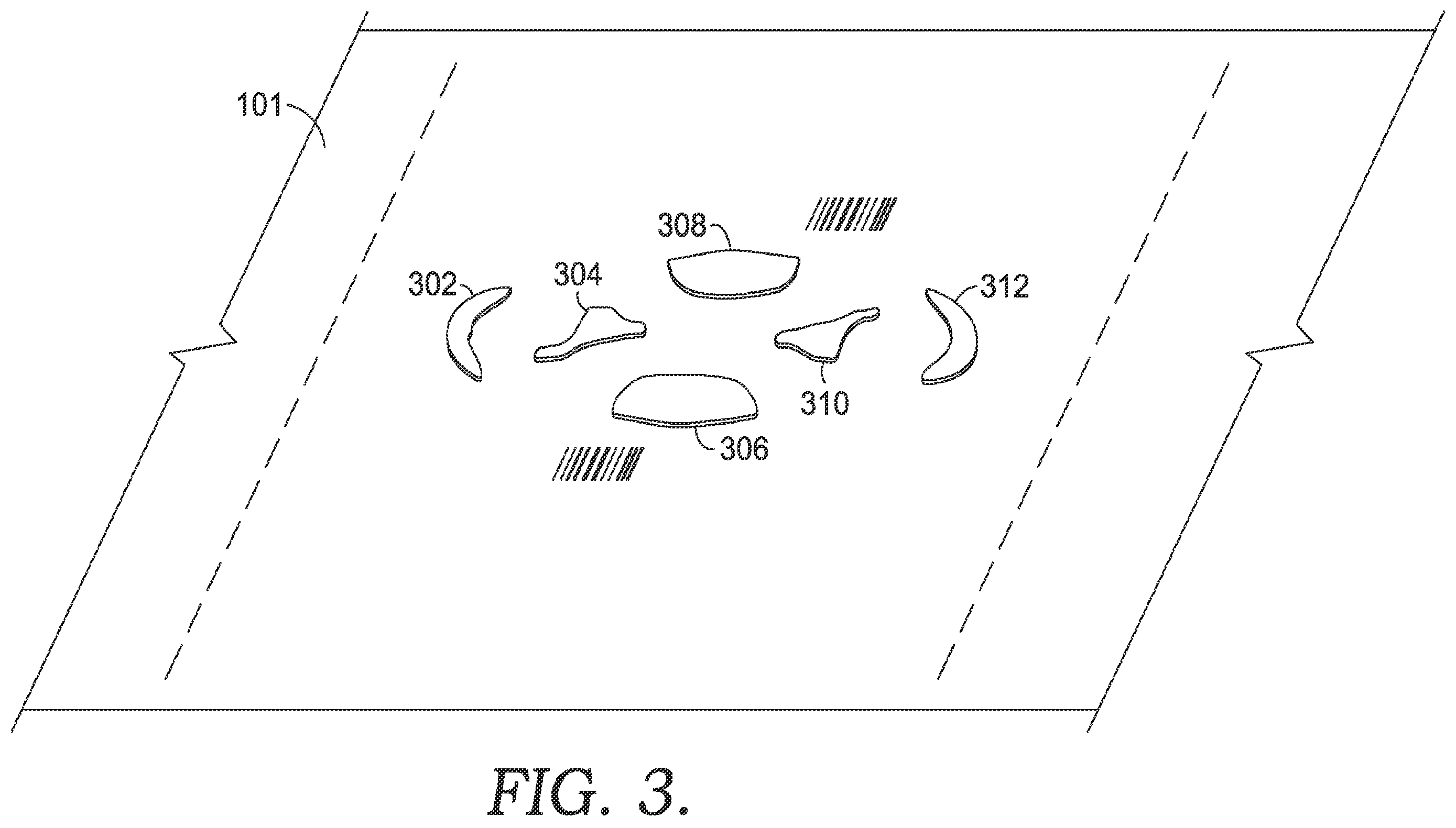 Patent US12396524 Figure 3 – Footwear manufacturing with a nested flat pattern upper