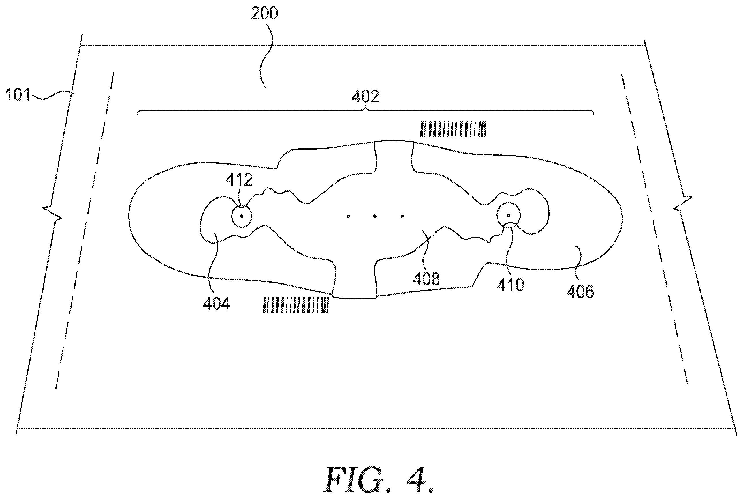 Patent US12396524 Figure 4 – Footwear manufacturing with a nested flat pattern upper
