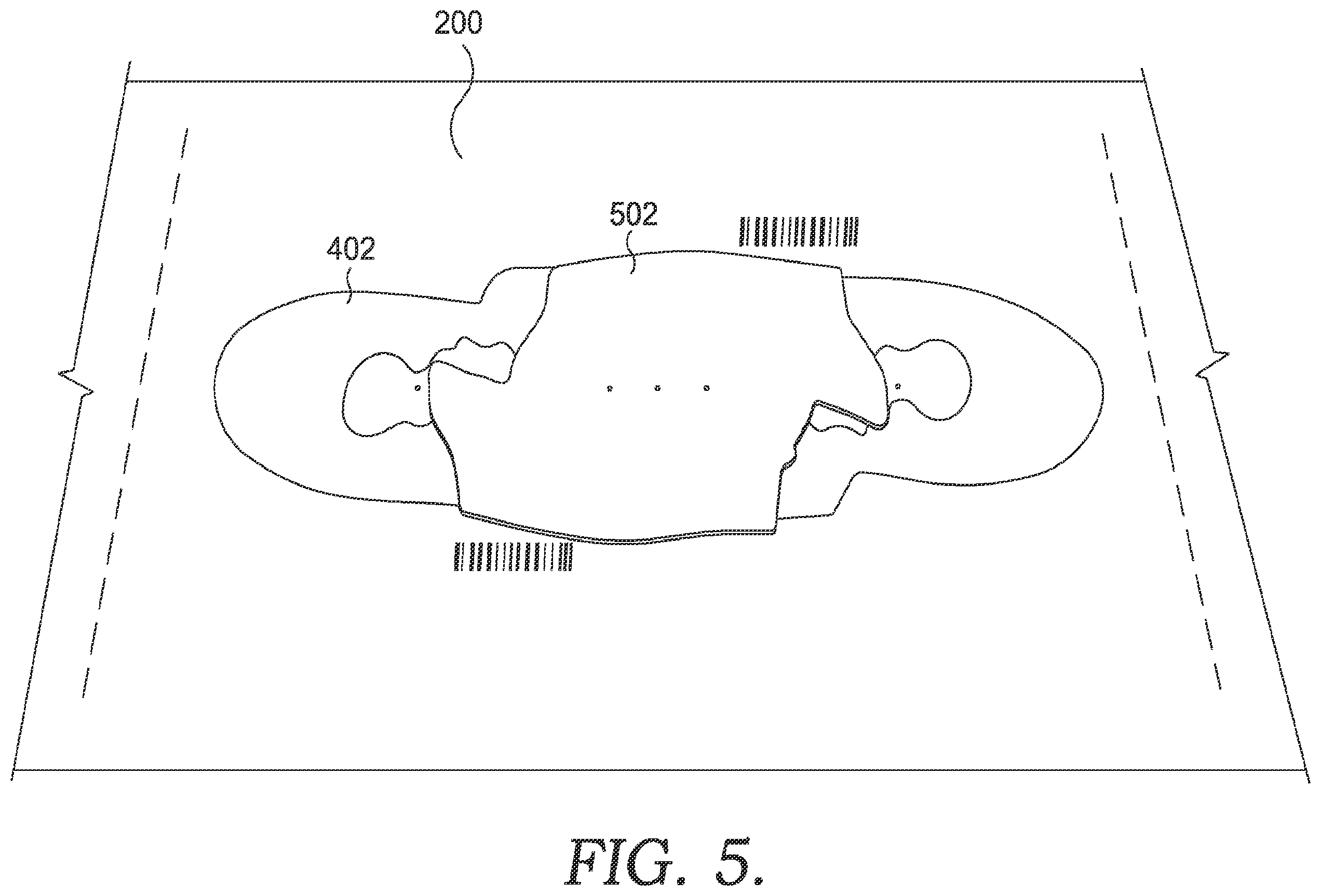 Patent US12396524 Figure 5 – Footwear manufacturing with a nested flat pattern upper