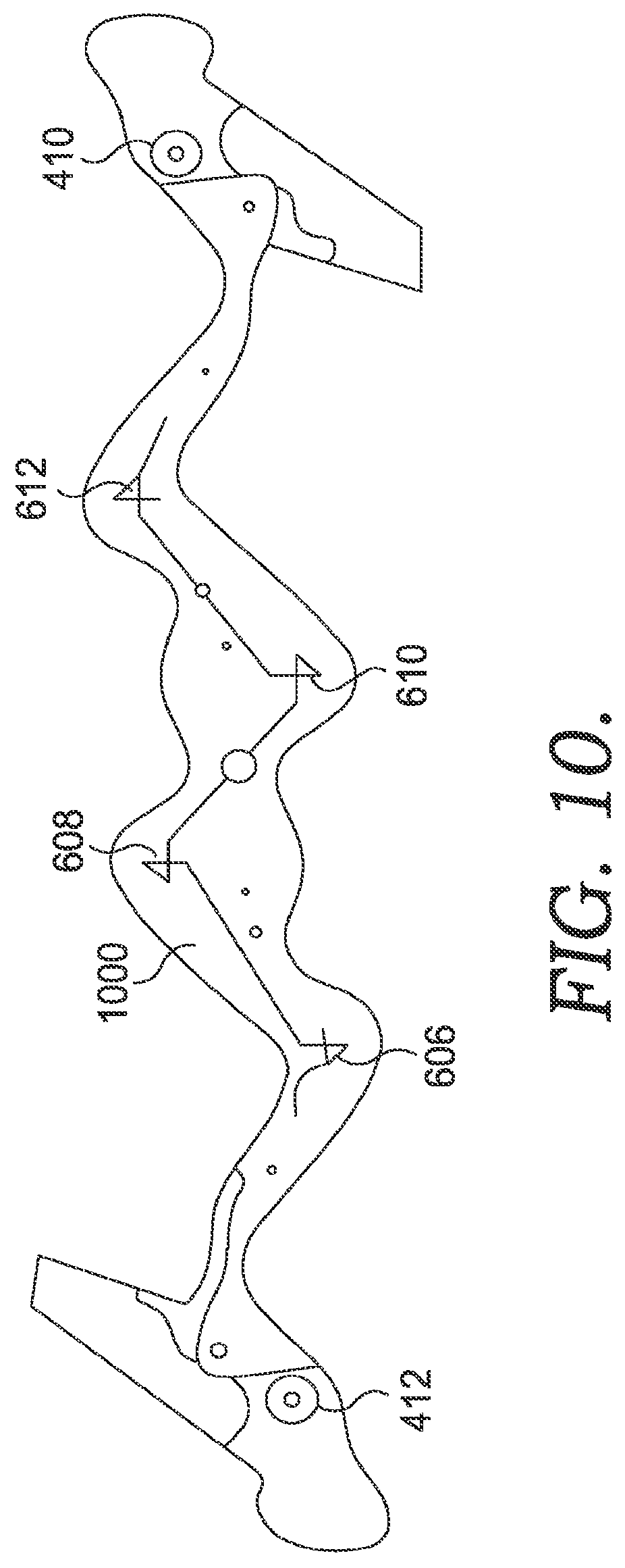 Patent US12396524 Figure 10 – Footwear manufacturing with a nested flat pattern upper