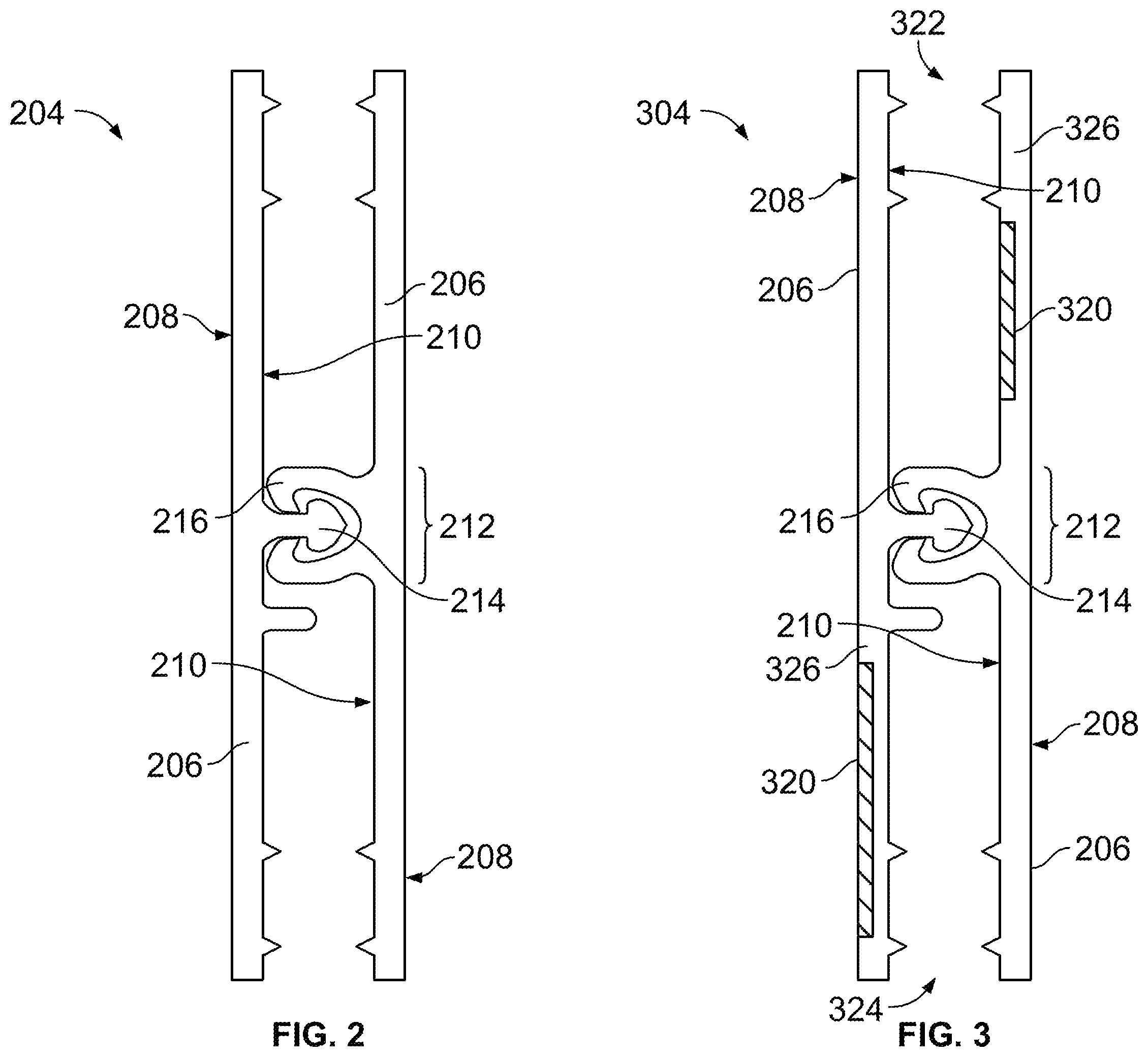 Patent US12396525 Figure 2 – Zipper assemblies having post-consumer recyclate material