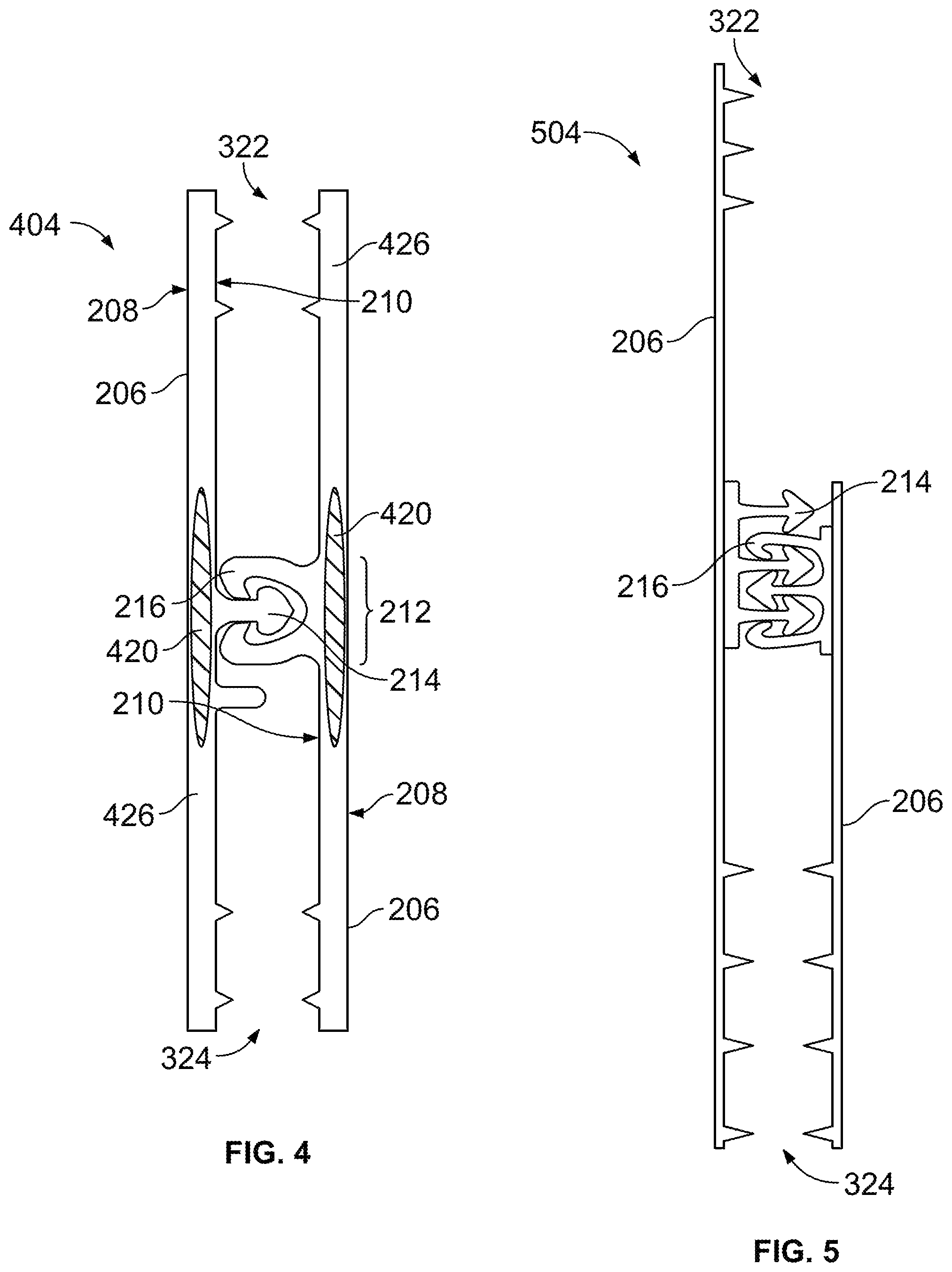Patent US12396525 Figure 3 – Zipper assemblies having post-consumer recyclate material