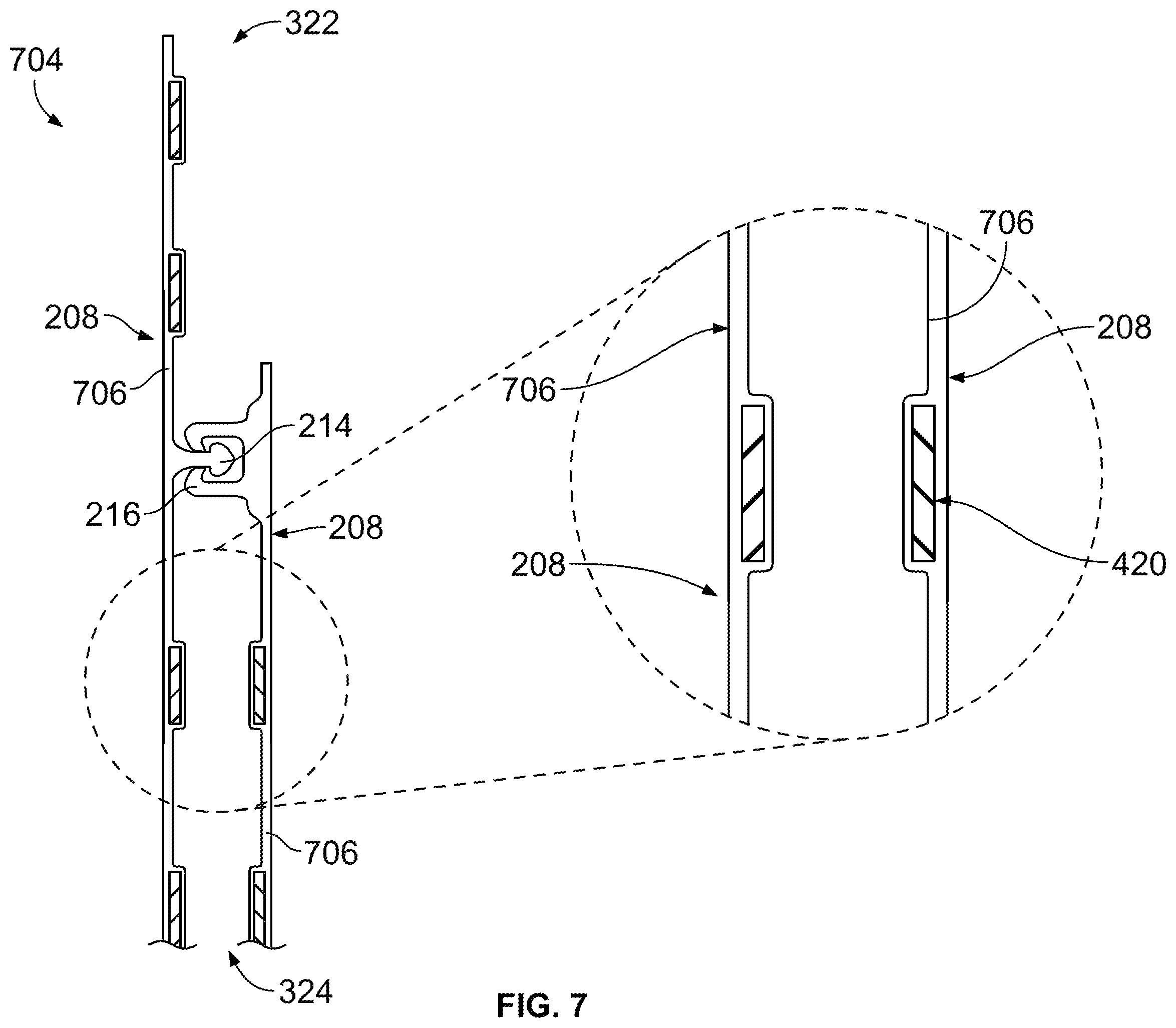 Patent US12396525 Figure 5 – Zipper assemblies having post-consumer recyclate material