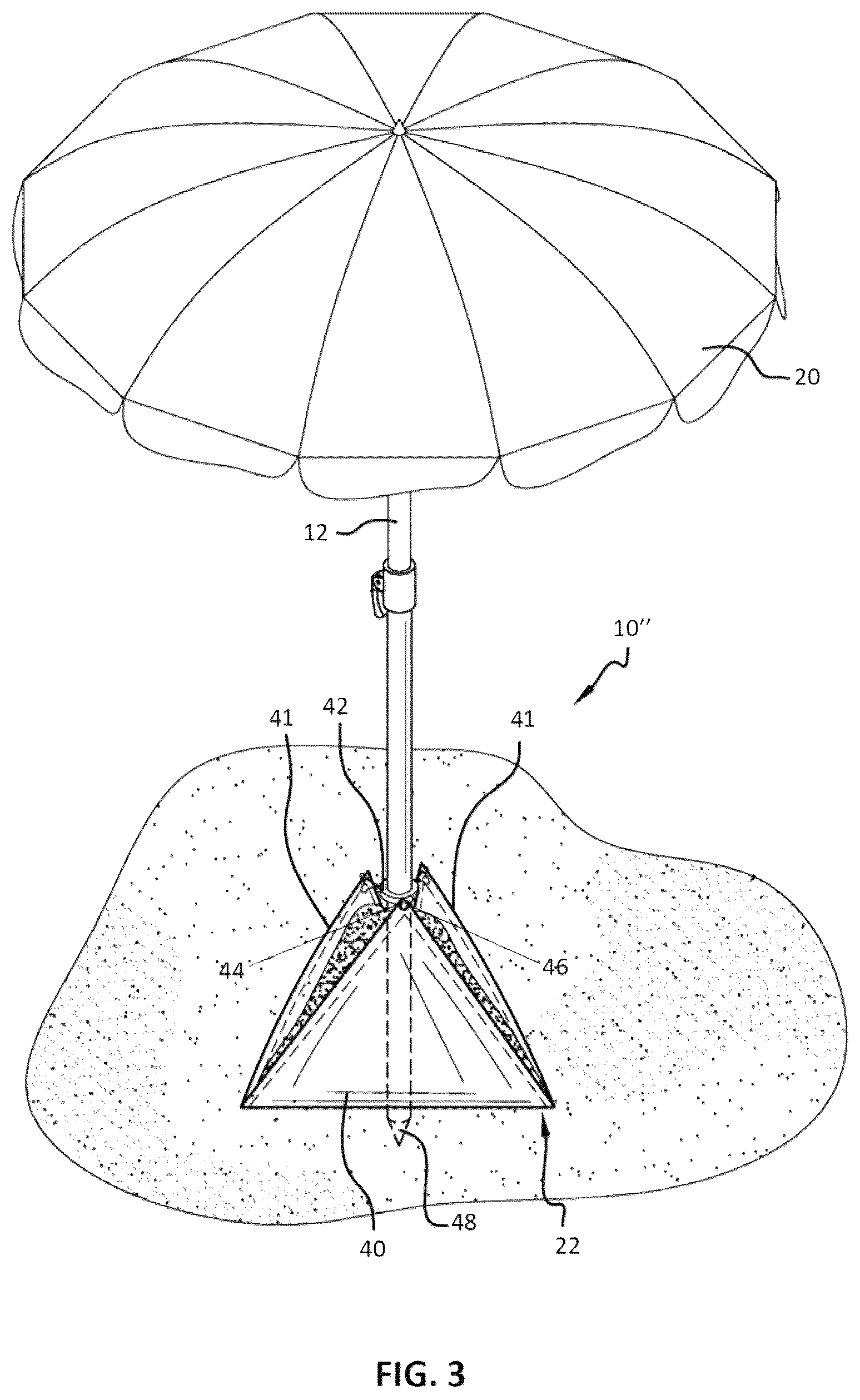 Patent US12396531 Figure 10 – Visor device and assembly for an umbrella