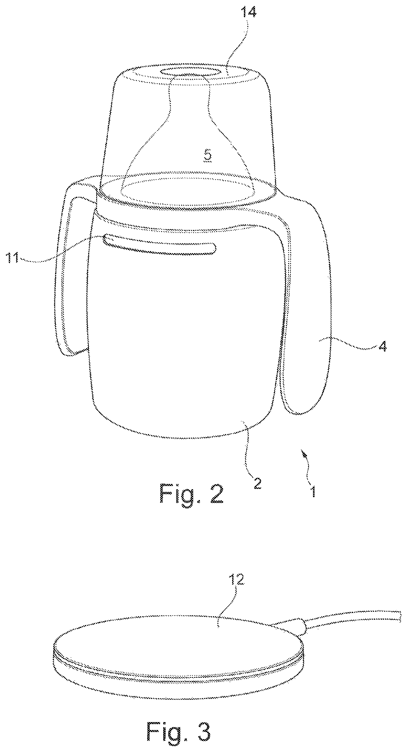 Patent US12396535 Figure 2 – Portable, heatable container