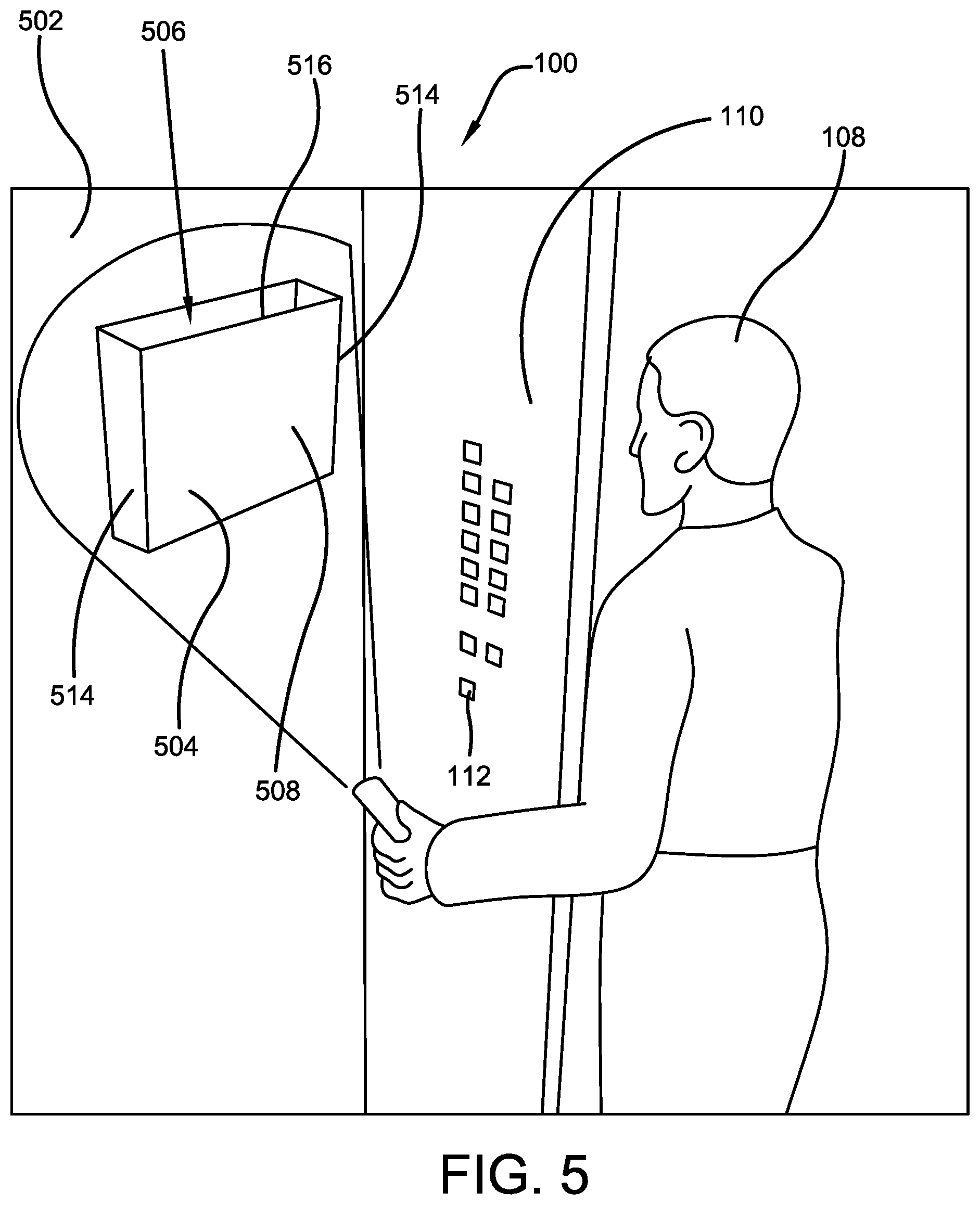 Patent US12396536 Figure 3 – Elevator emergency kit device