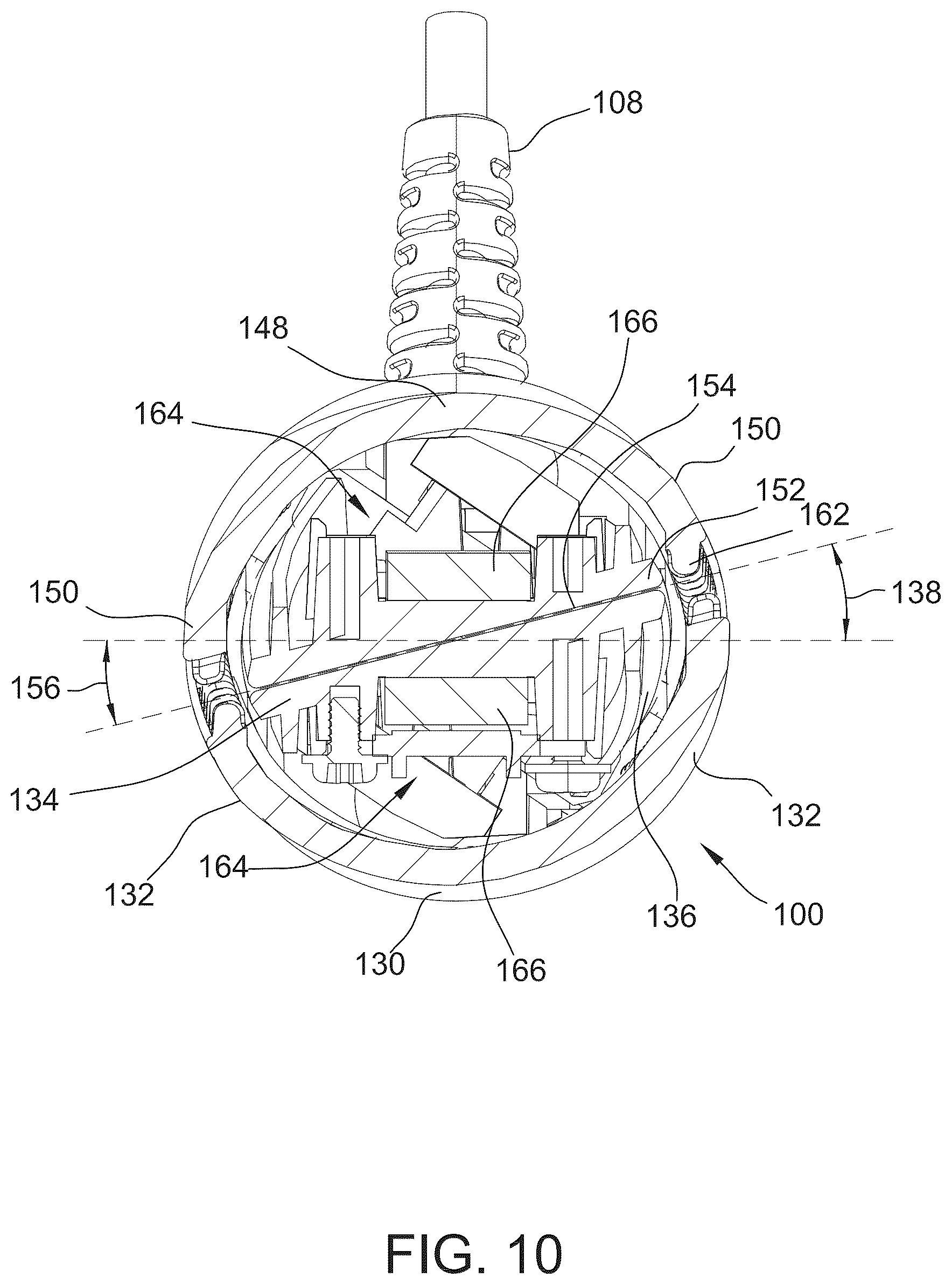 Patent US12396538 Figure 10 – Hair styler including hinged arms having twisted hair contact surfaces