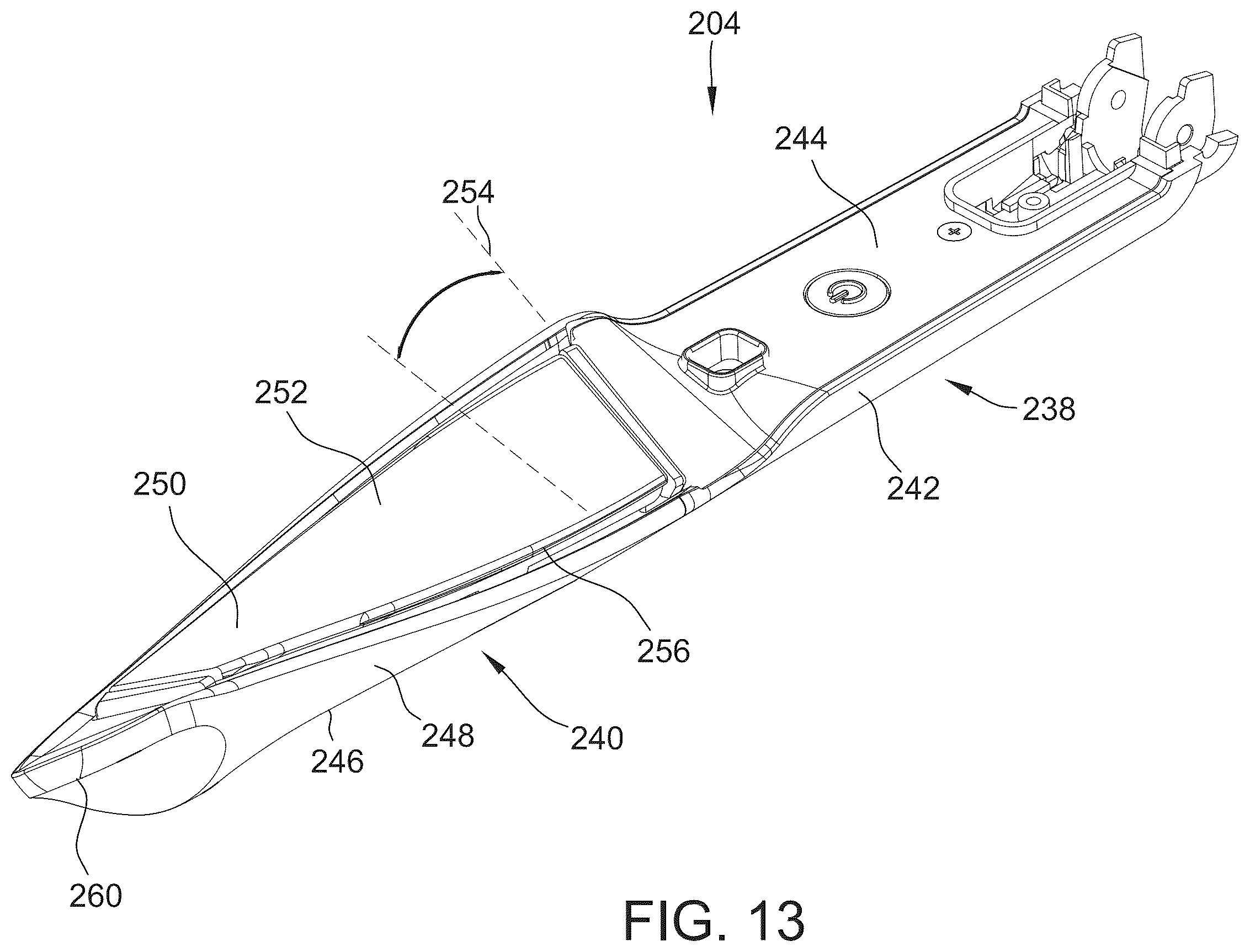 Patent US12396538 Figure 13 – Hair styler including hinged arms having twisted hair contact surfaces