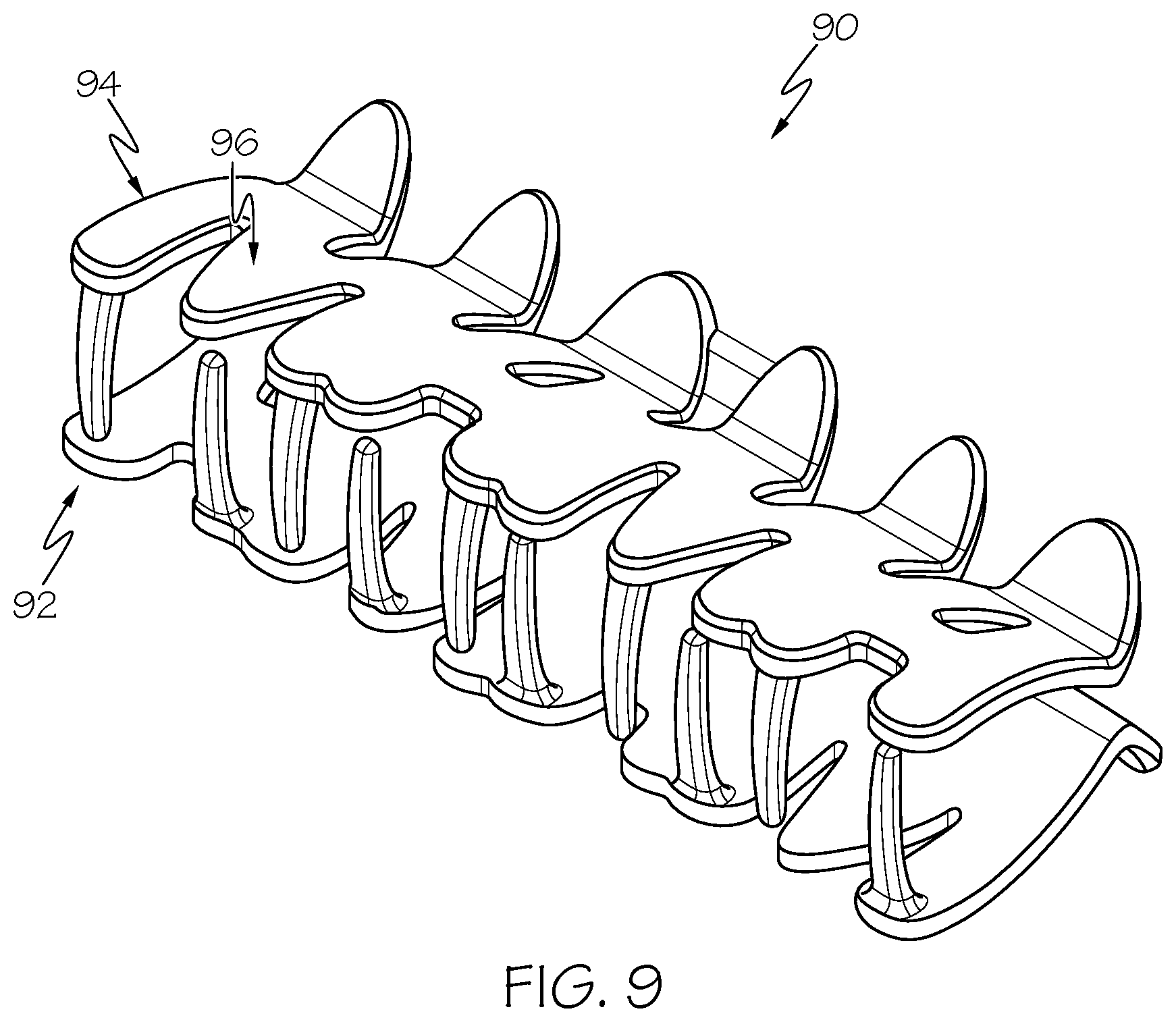 Patent US12396539 Figure 6 – Hair claw clips having jaw bodies formed with indicia portions and methods of forming hair claw clips having indicia portions