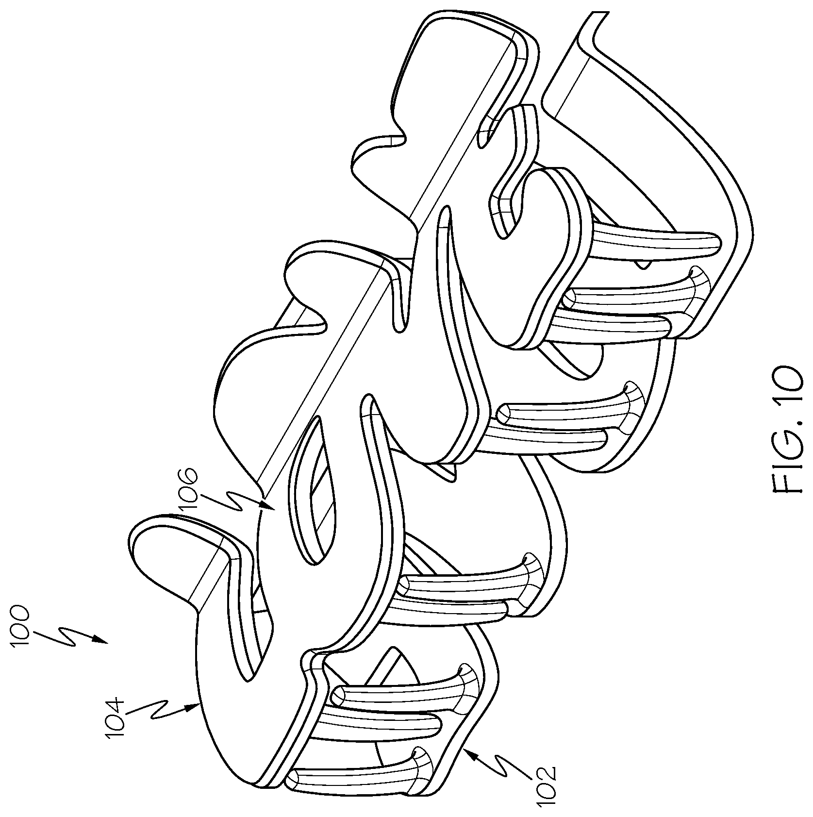 Patent US12396539 Figure 7 – Hair claw clips having jaw bodies formed with indicia portions and methods of forming hair claw clips having indicia portions