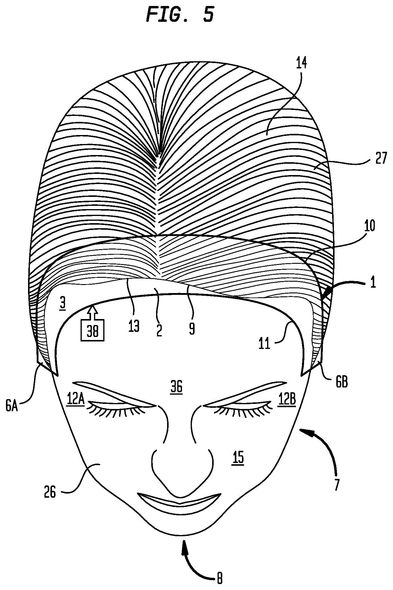 Patent US12396540 Figure 5 – Hair treatment system