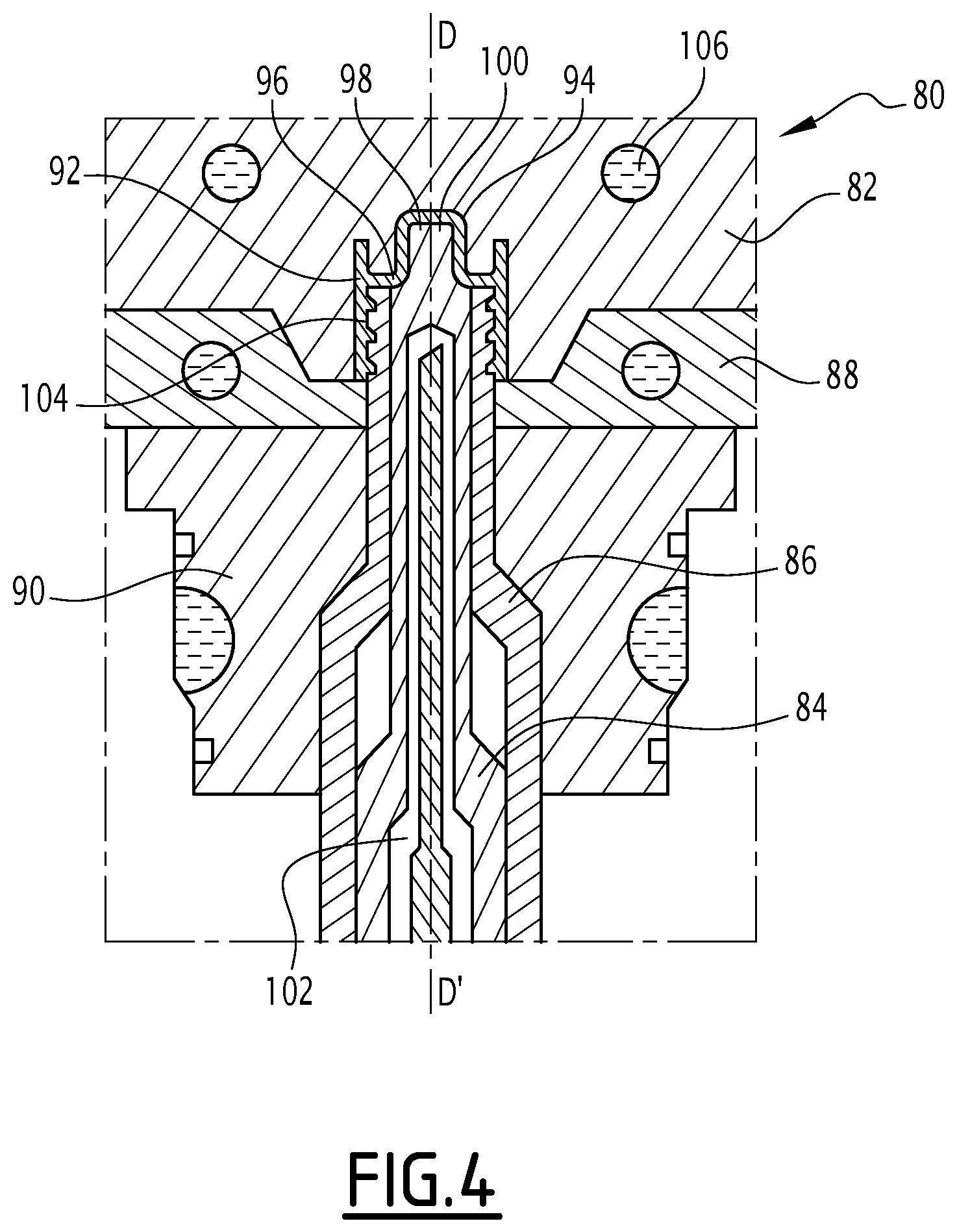Patent US12396543 Figure 4 – Cosmetic product applicator, cosmetic product packaging assembly and associated manufacturing processes