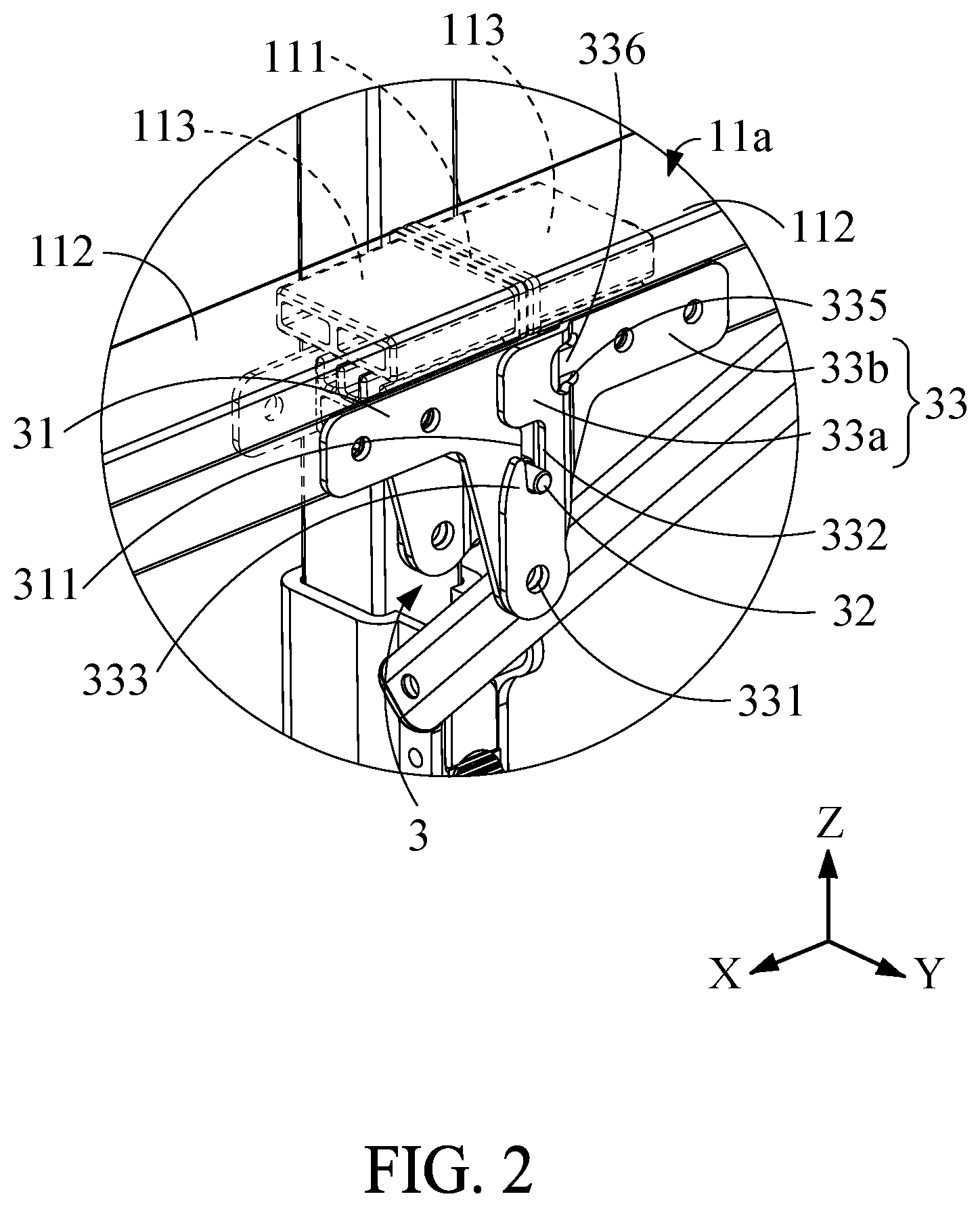 Patent US12396551 Figure 2 – Folding table