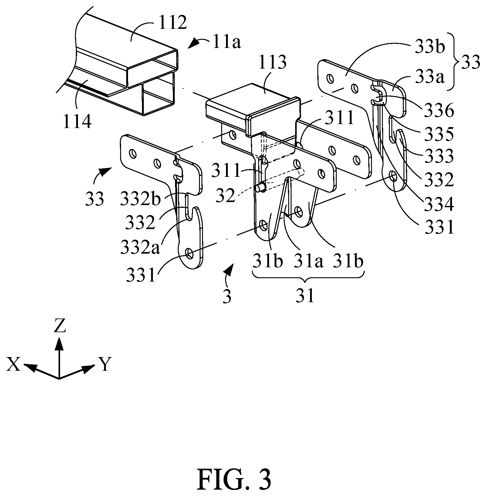Patent US12396551 Figure 3 – Folding table