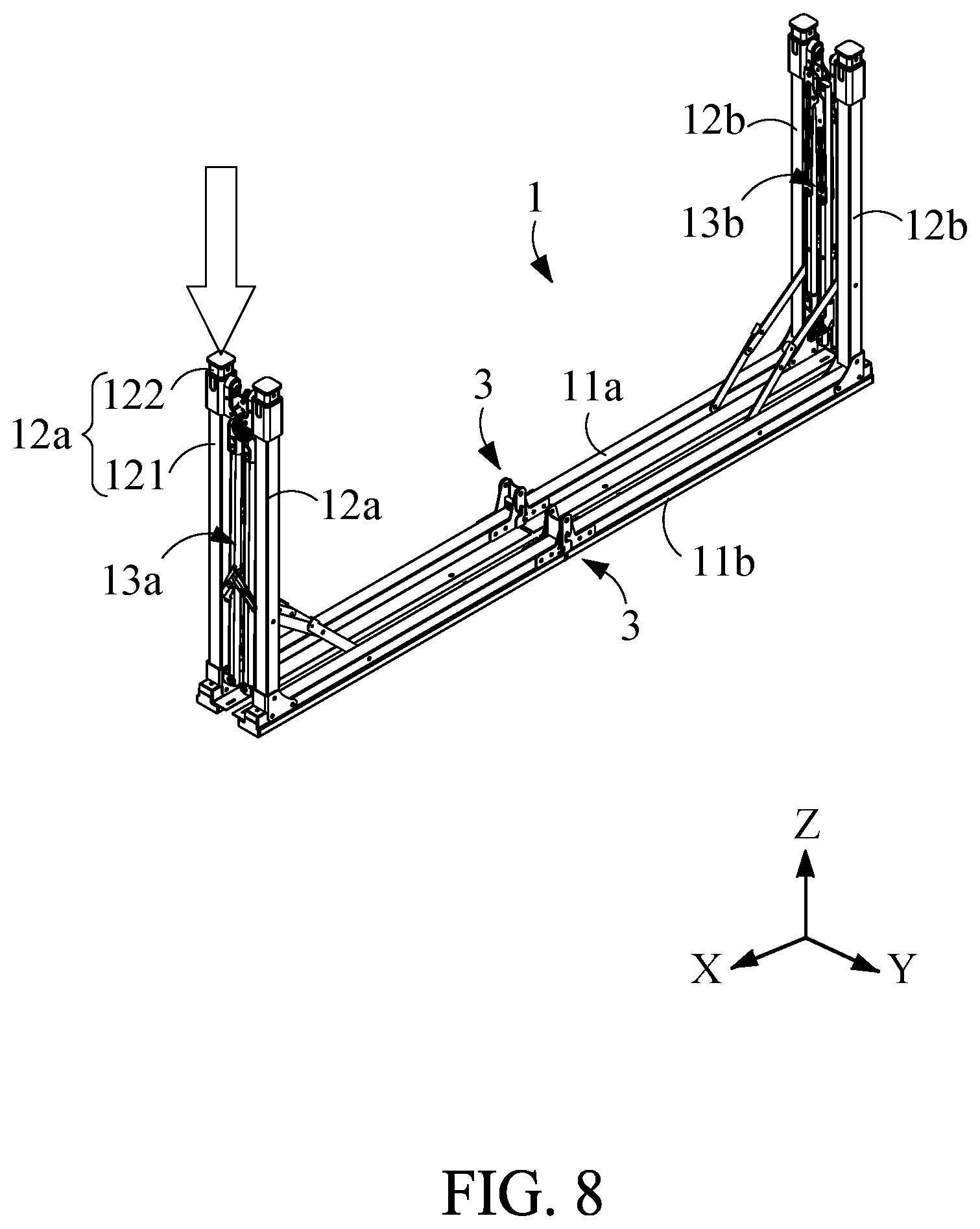 Patent US12396551 Figure 7 – Folding table
