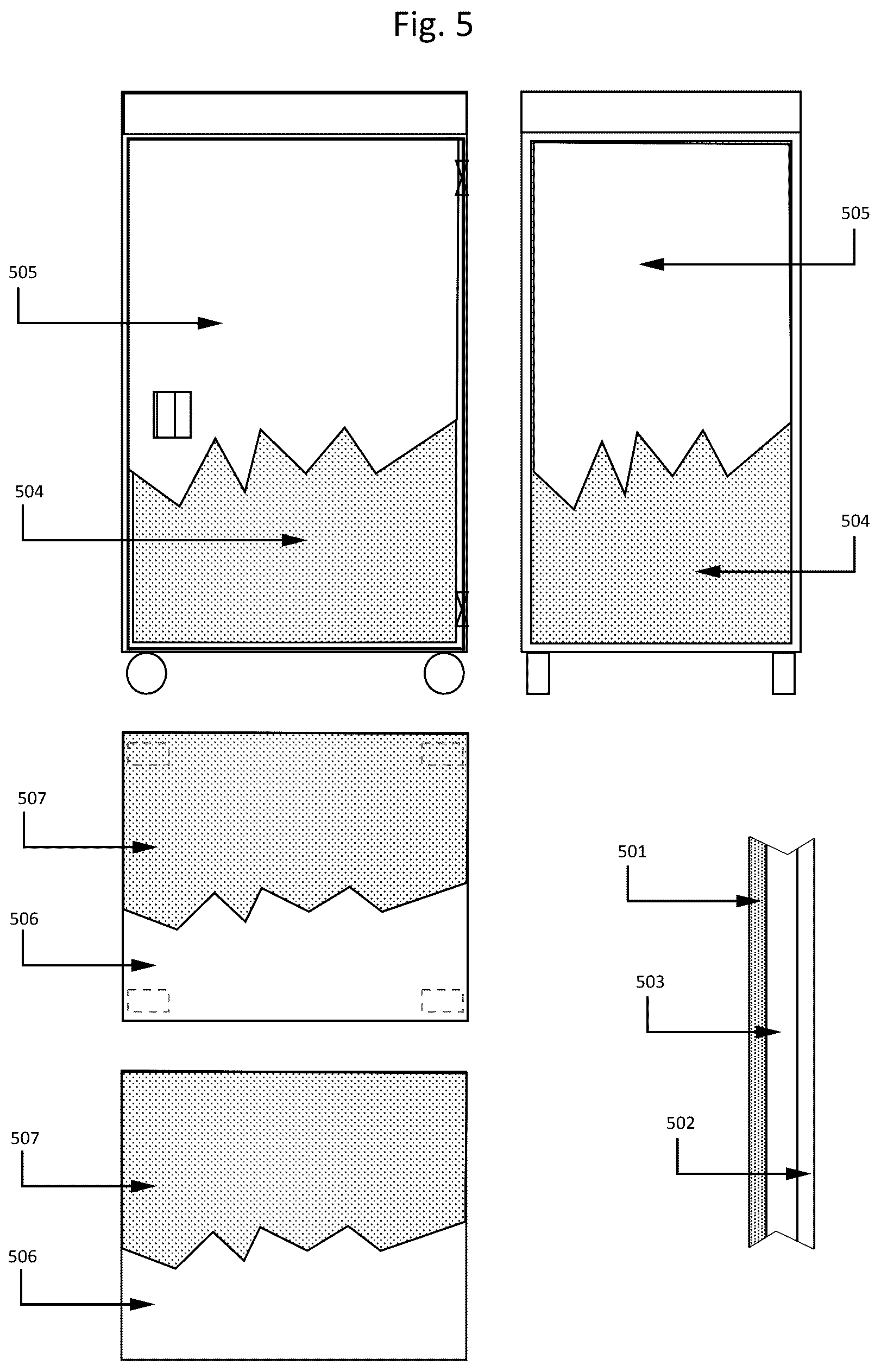 Patent US12396554 Figure 5 – Equipment disinfection cabinet
