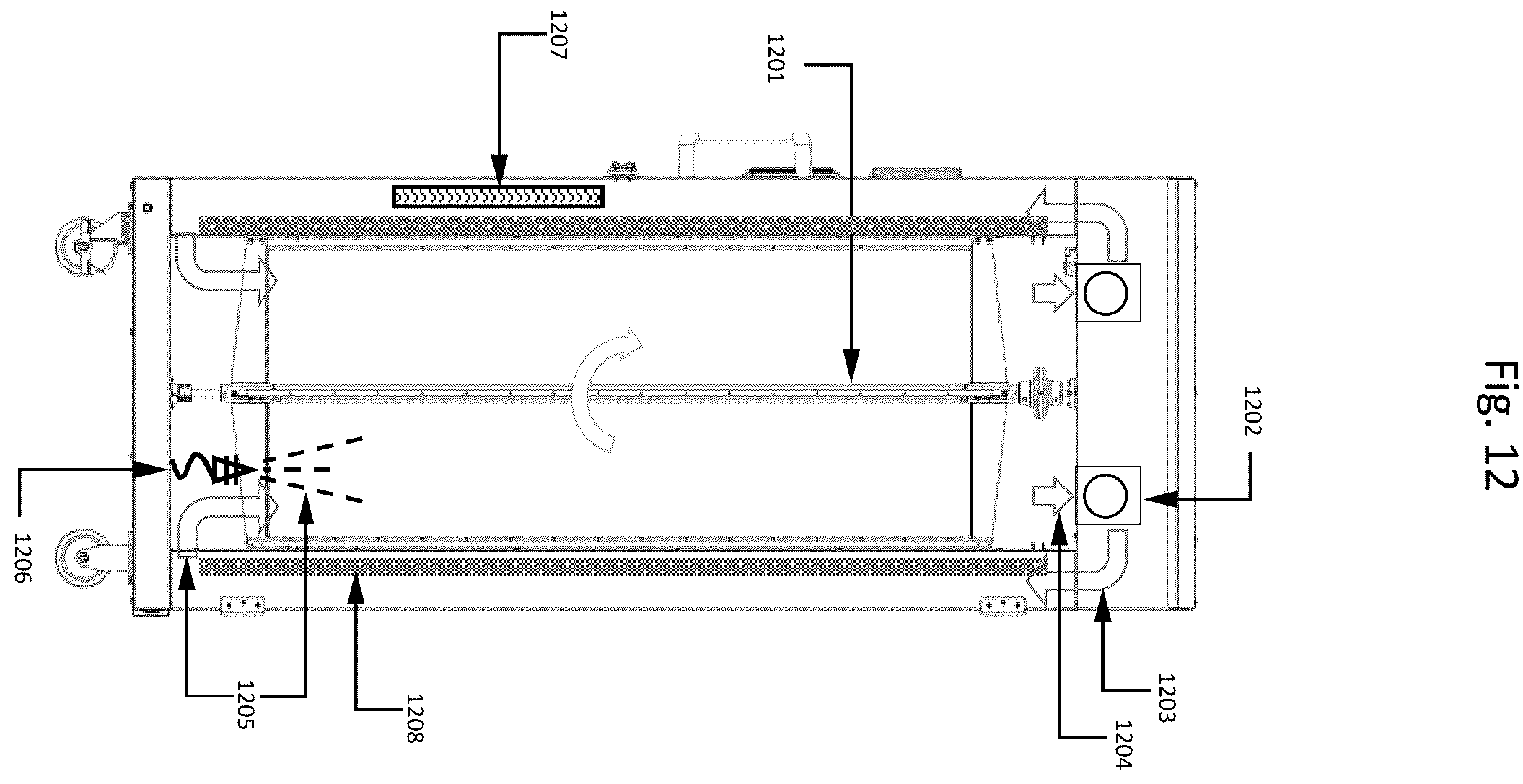 Patent US12396554 Figure 14 – Equipment disinfection cabinet