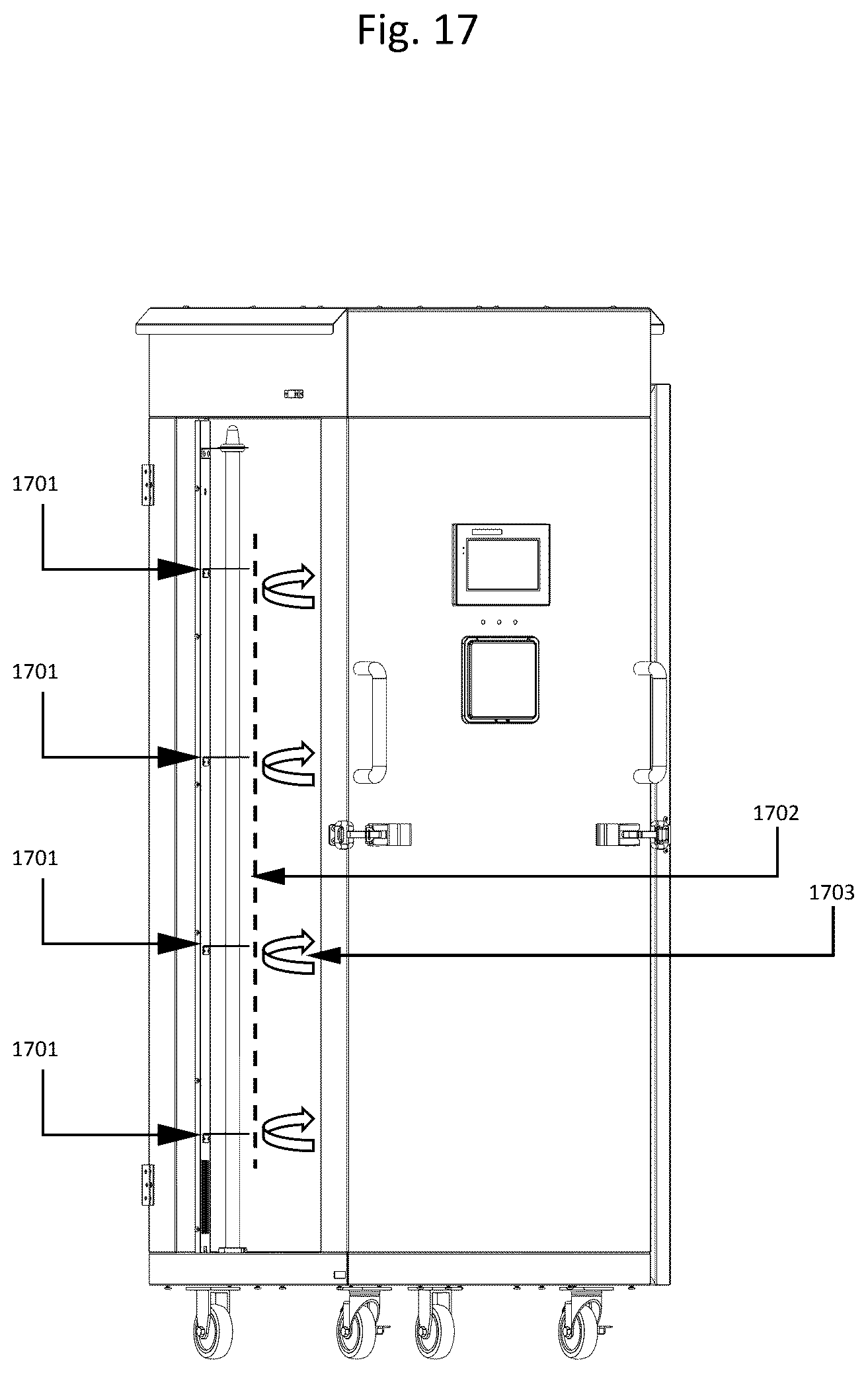 Patent US12396554 Figure 19 – Equipment disinfection cabinet
