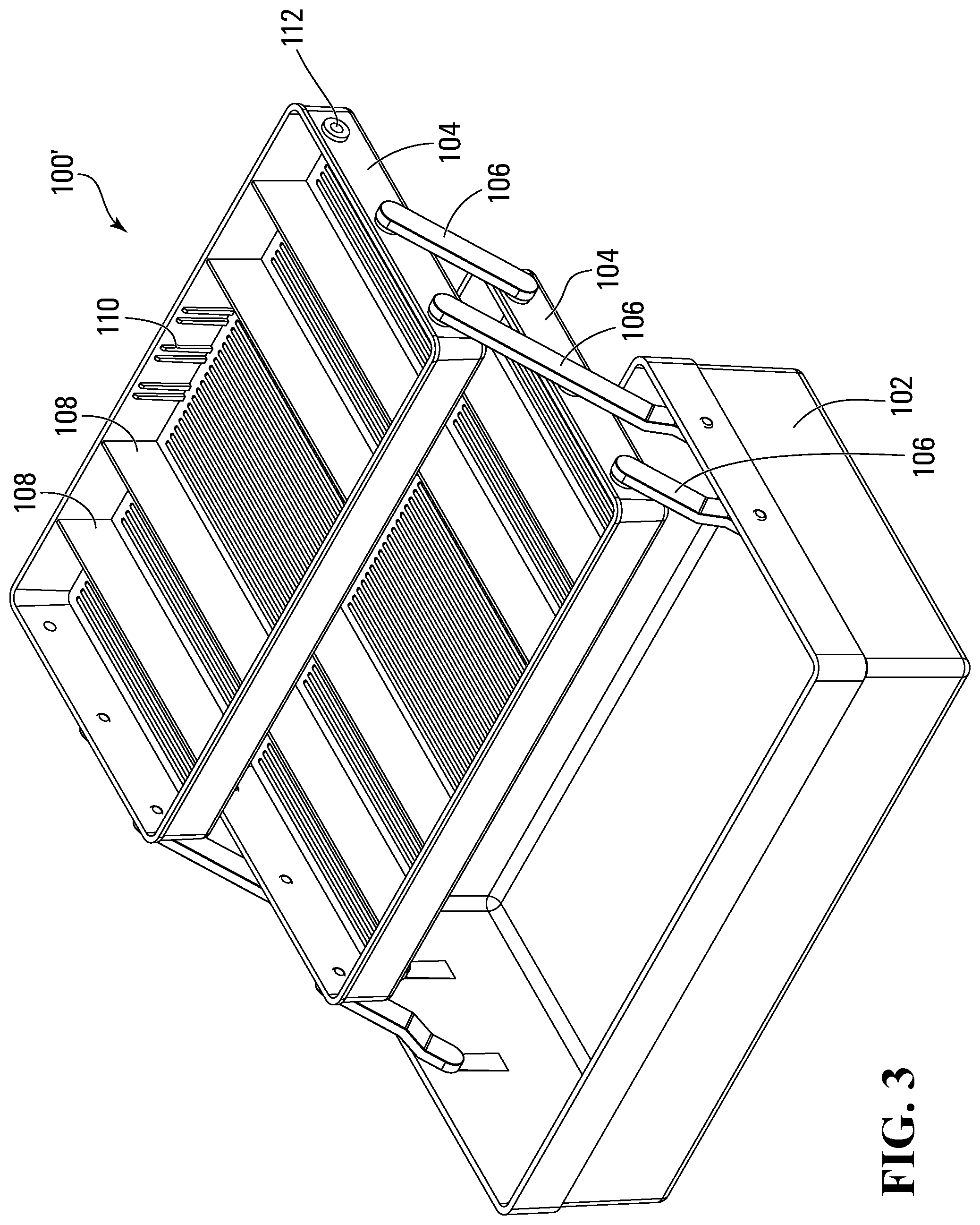 Patent US12396555 Figure 3 – Vanity fold-out organizer