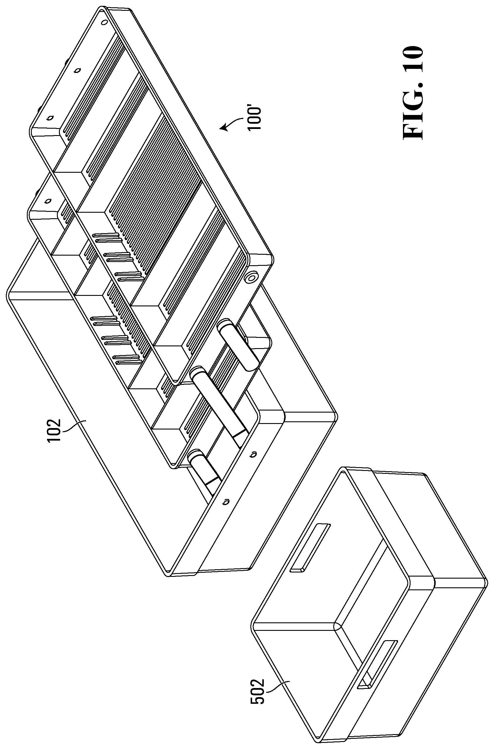 Patent US12396555 Figure 9 – Vanity fold-out organizer
