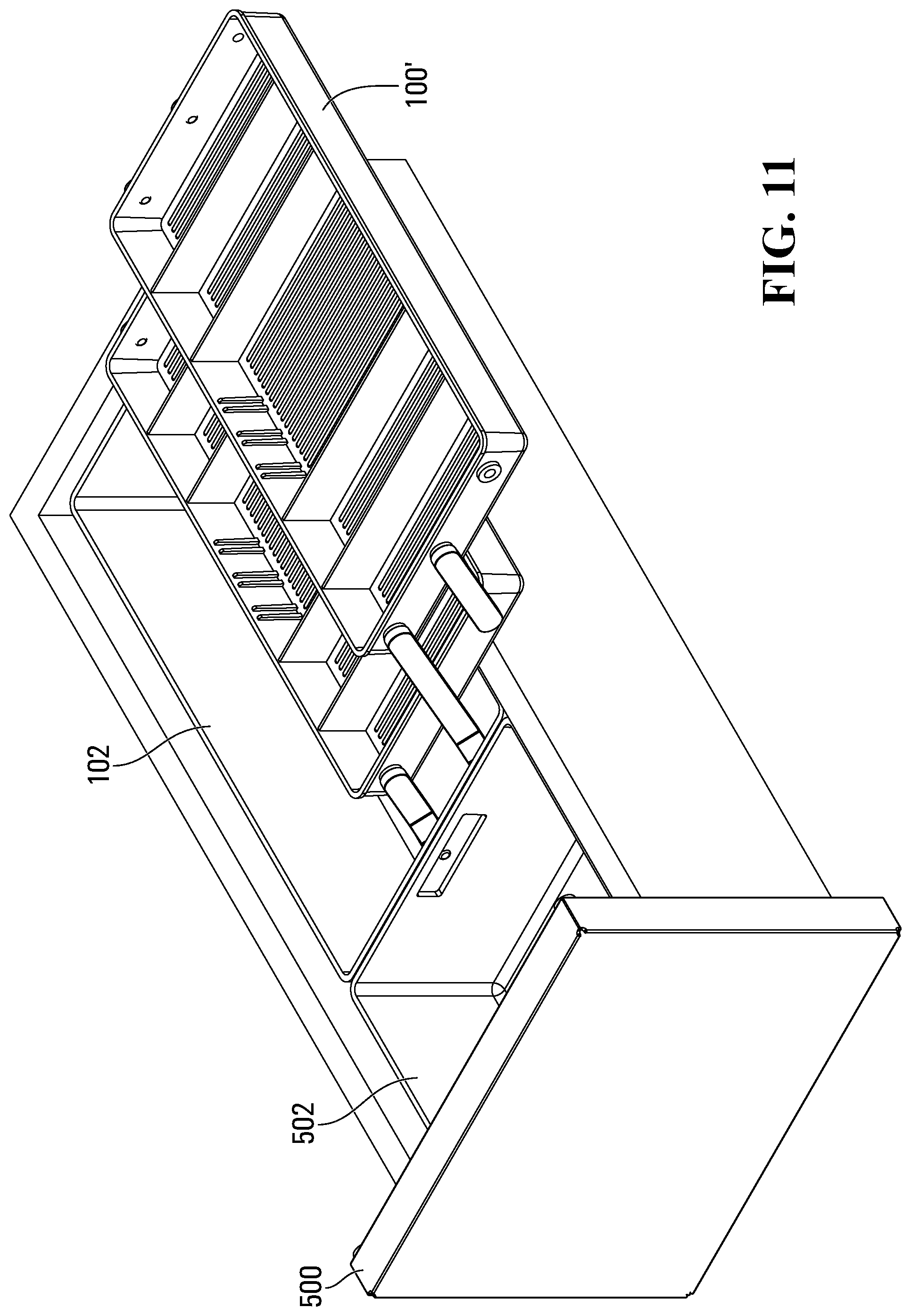 Patent US12396555 Figure 10 – Vanity fold-out organizer