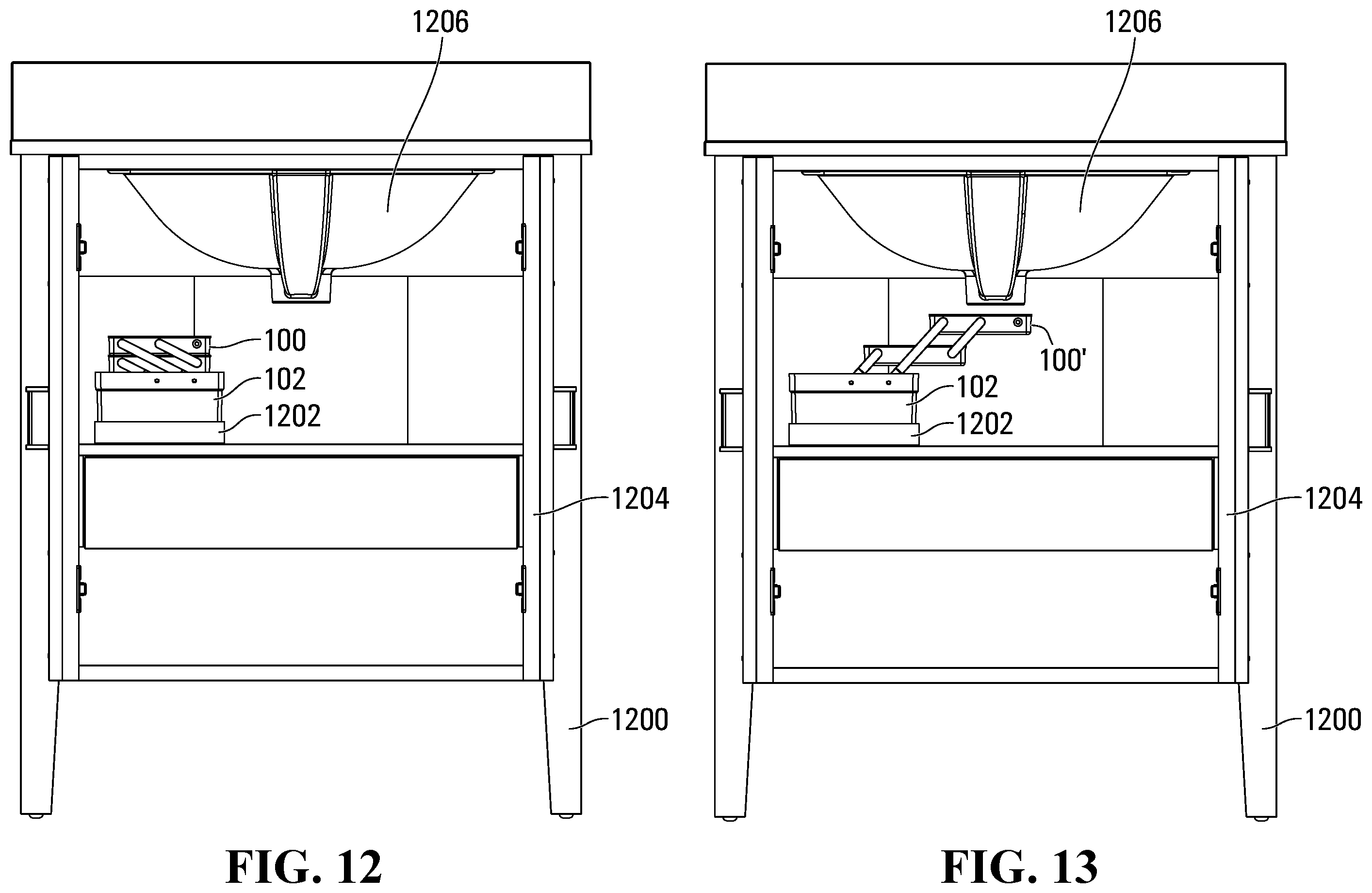 Patent US12396555 Figure 11 – Vanity fold-out organizer